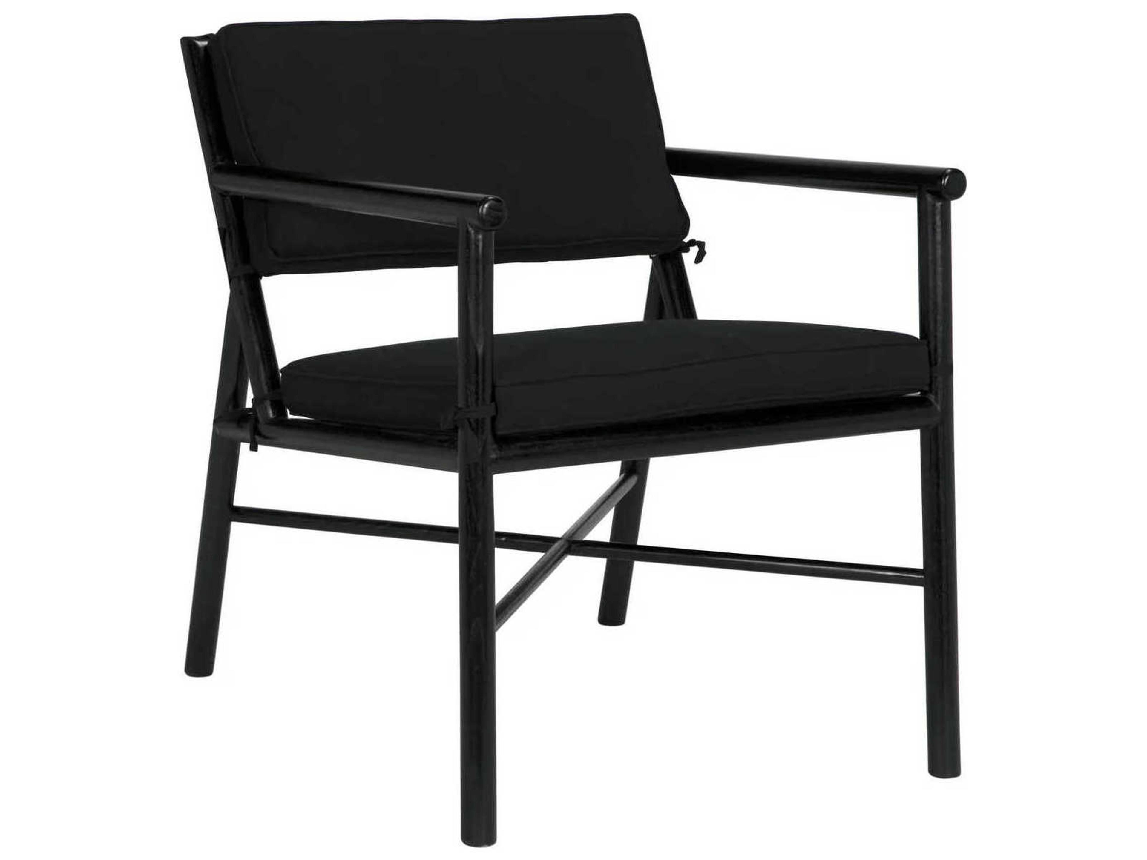 Noir Camworth Black Fabric Accent Chair