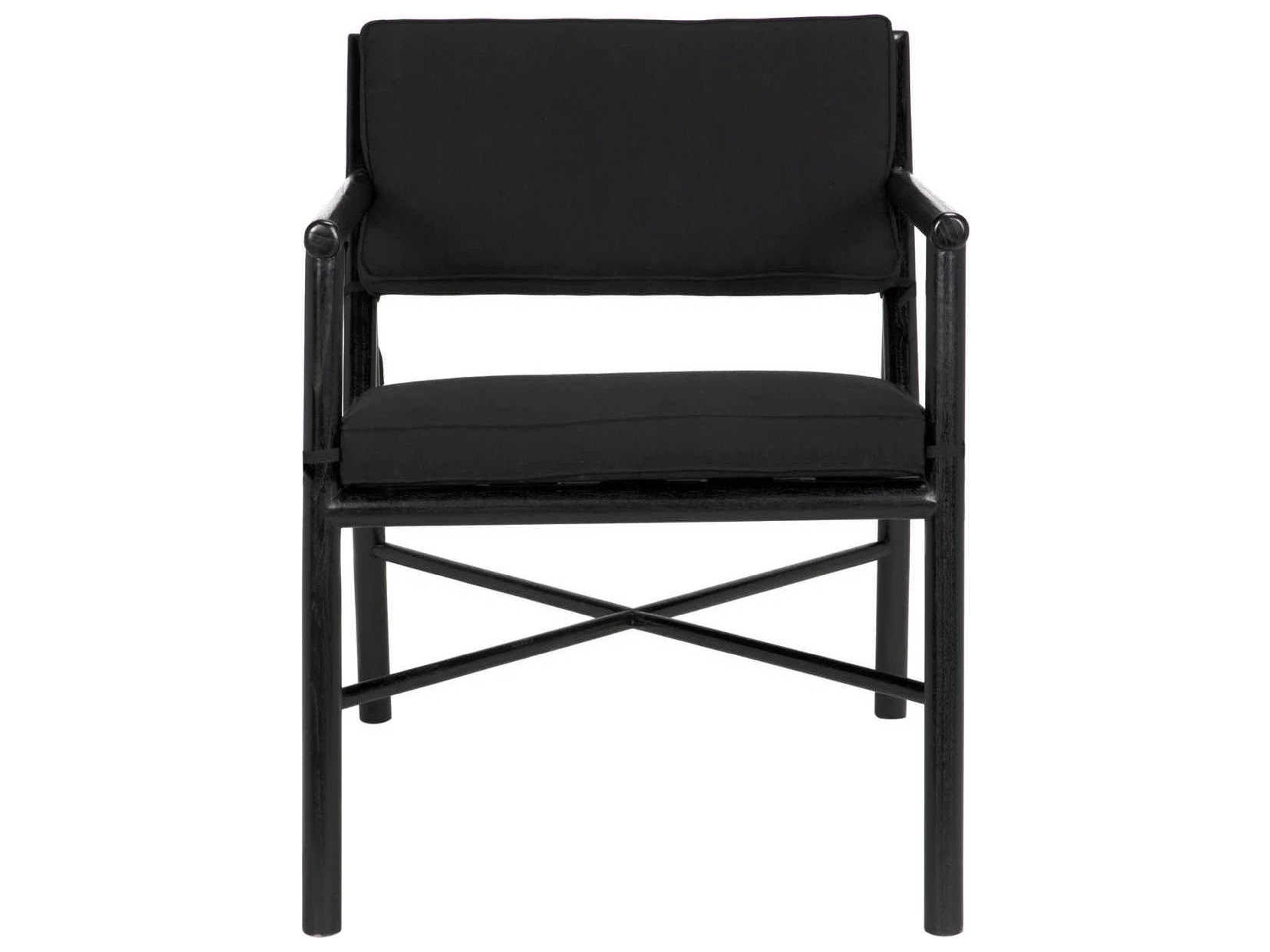 Noir Camworth Black Fabric Accent Chair