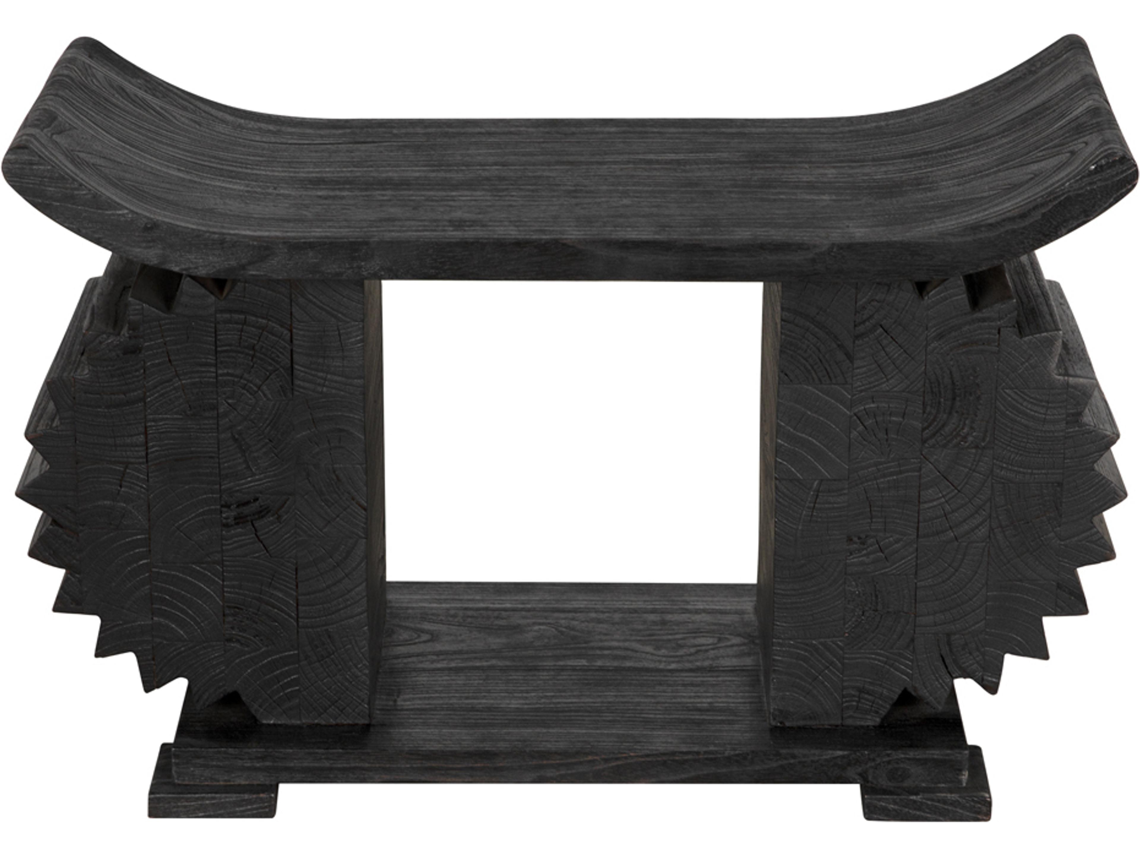 Noir Duma Burnt Black Accent Bench