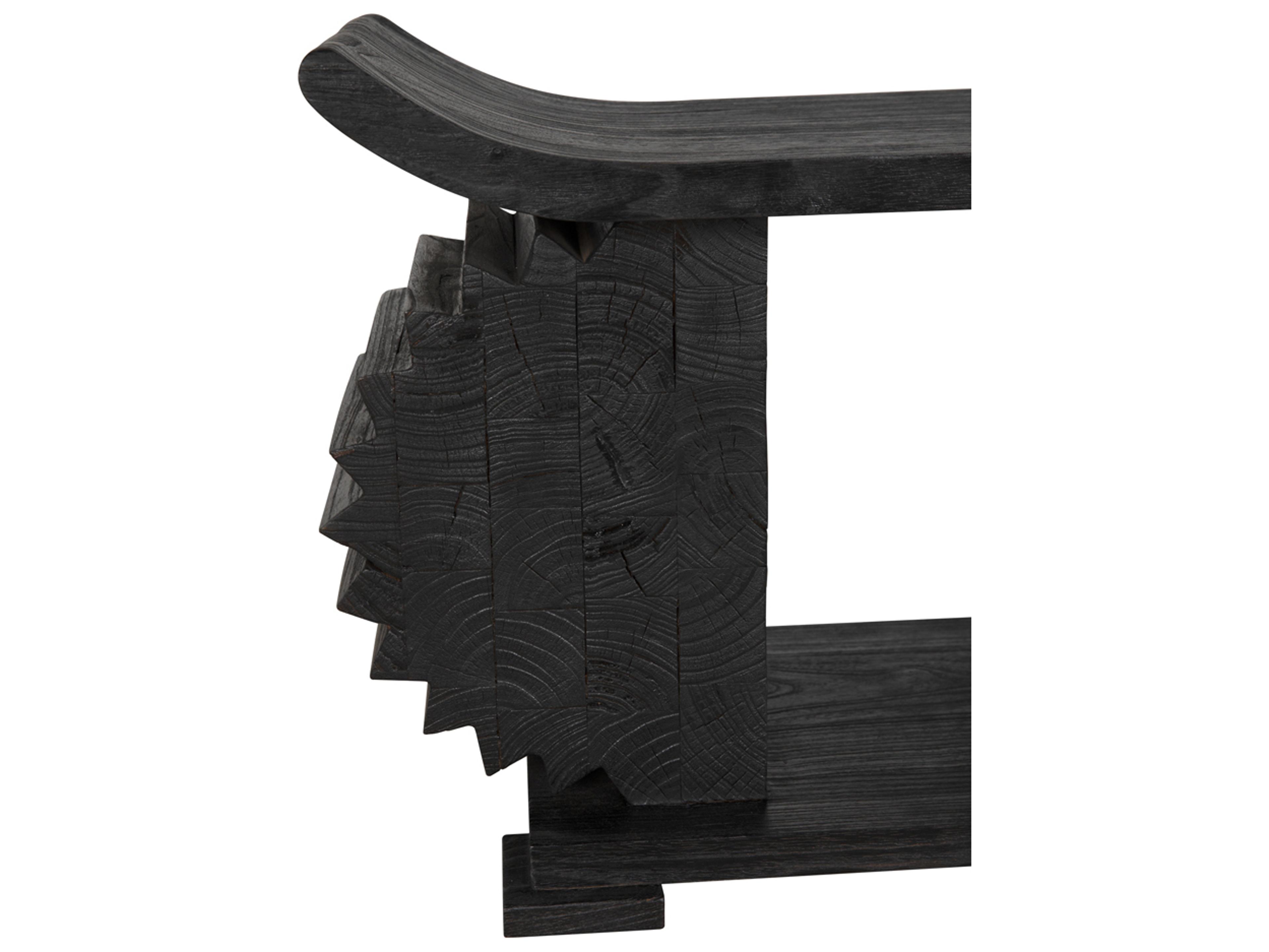 Noir Duma Burnt Black Accent Bench