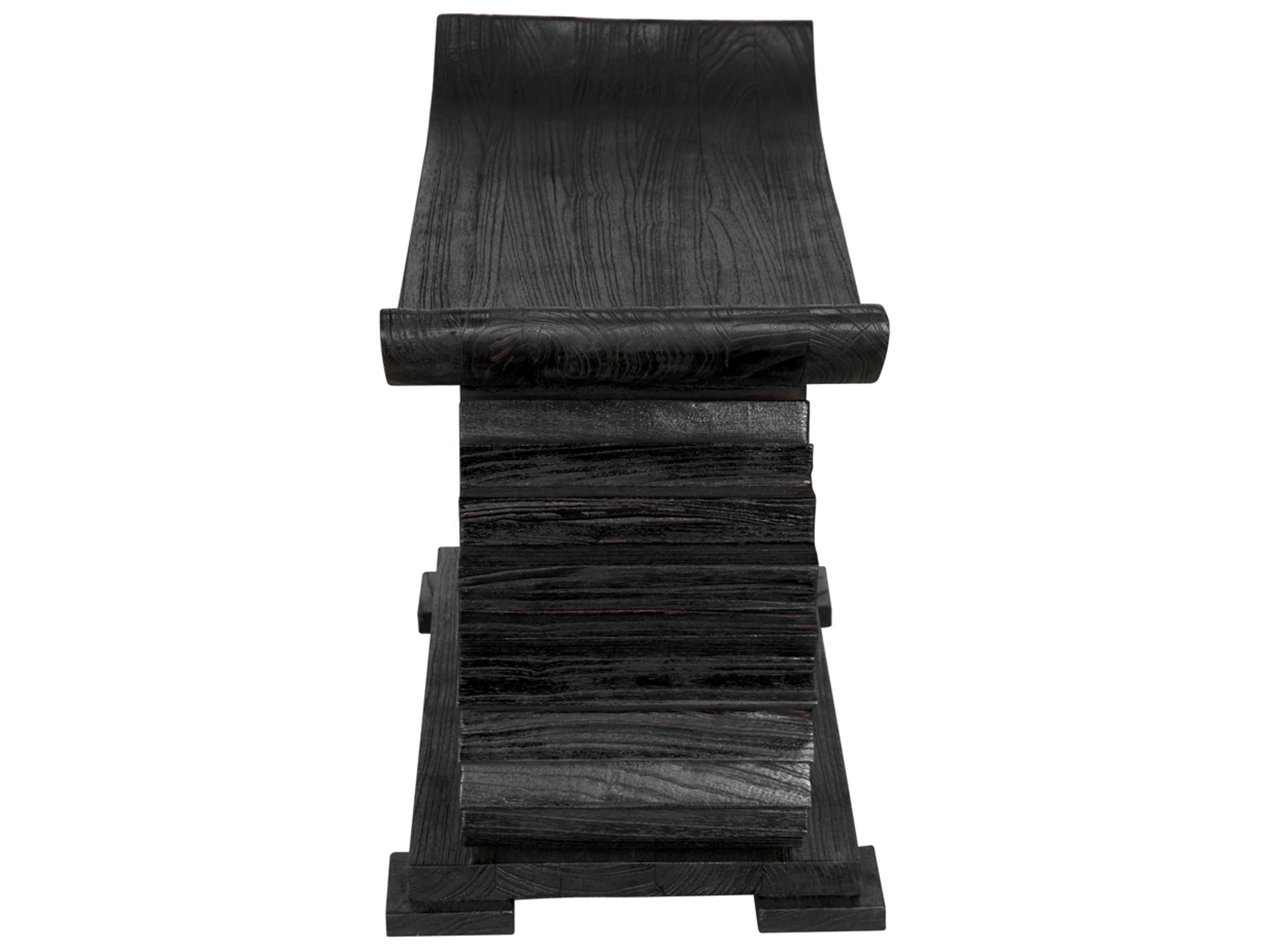 Noir Duma Burnt Black Accent Bench