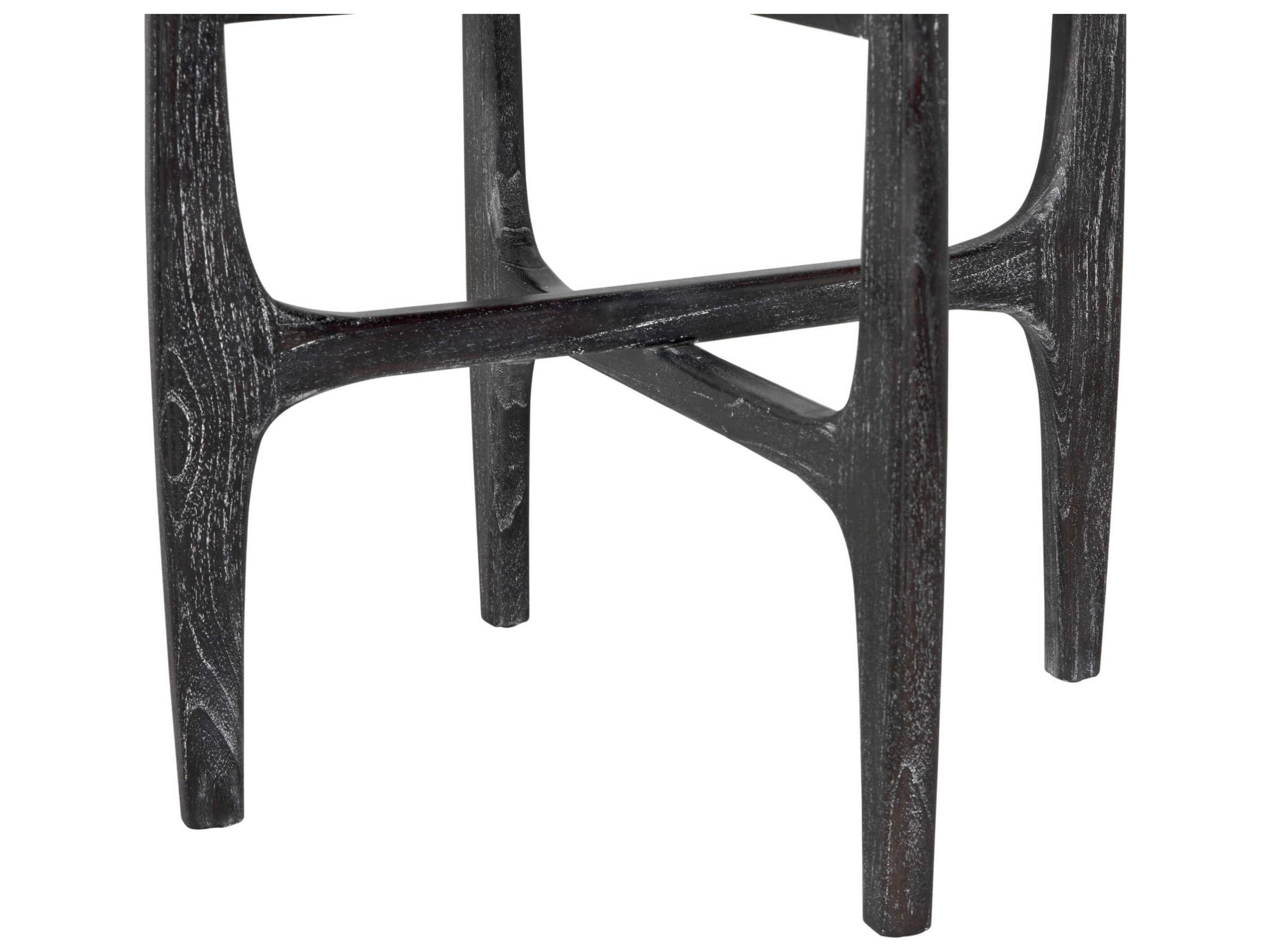 Noir Bucks Round Wood Sombre End Table