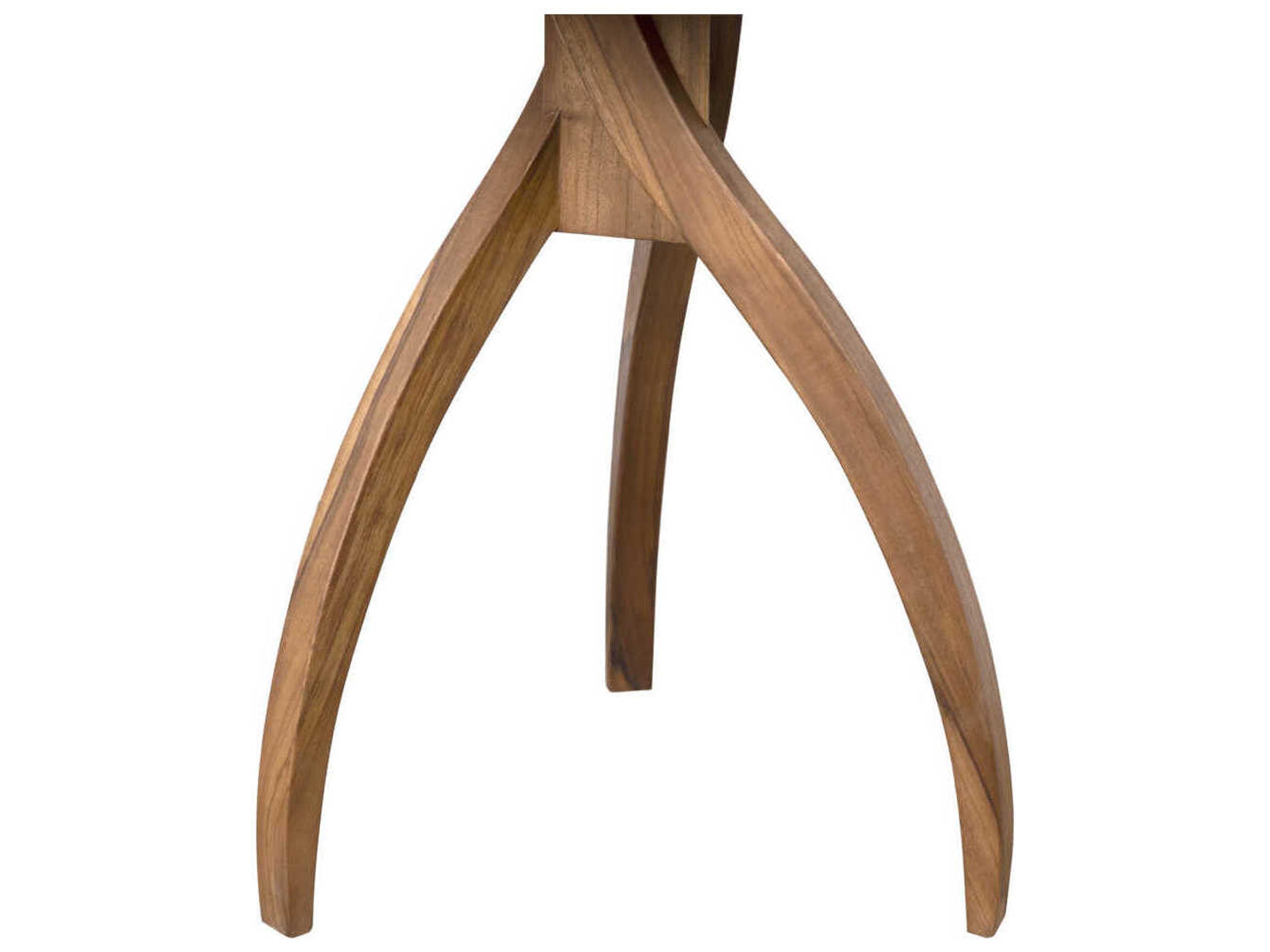 Noir Round Wood Clear Coat Flat Vikram End Table