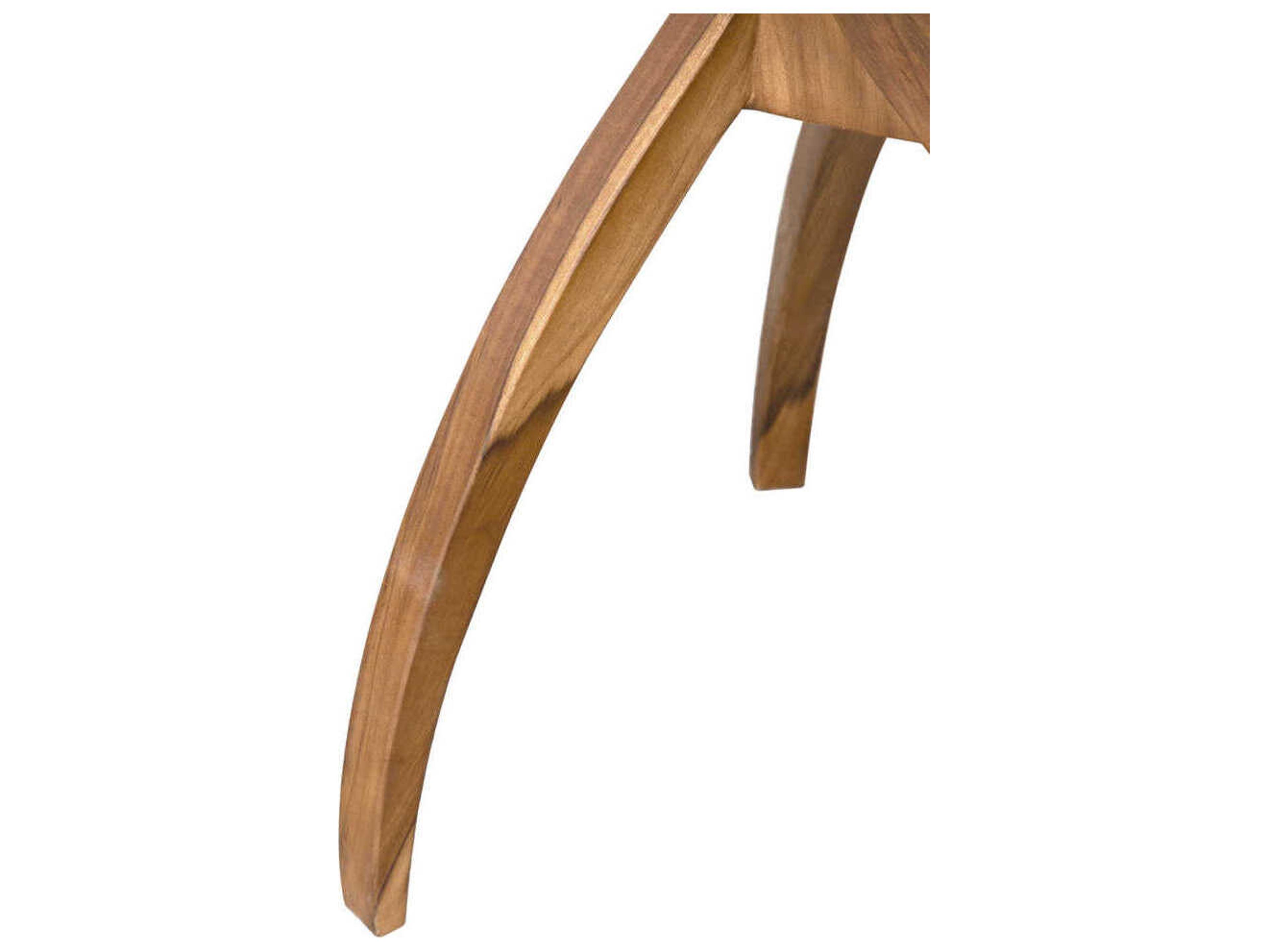 Noir Round Wood Clear Coat Flat Vikram End Table