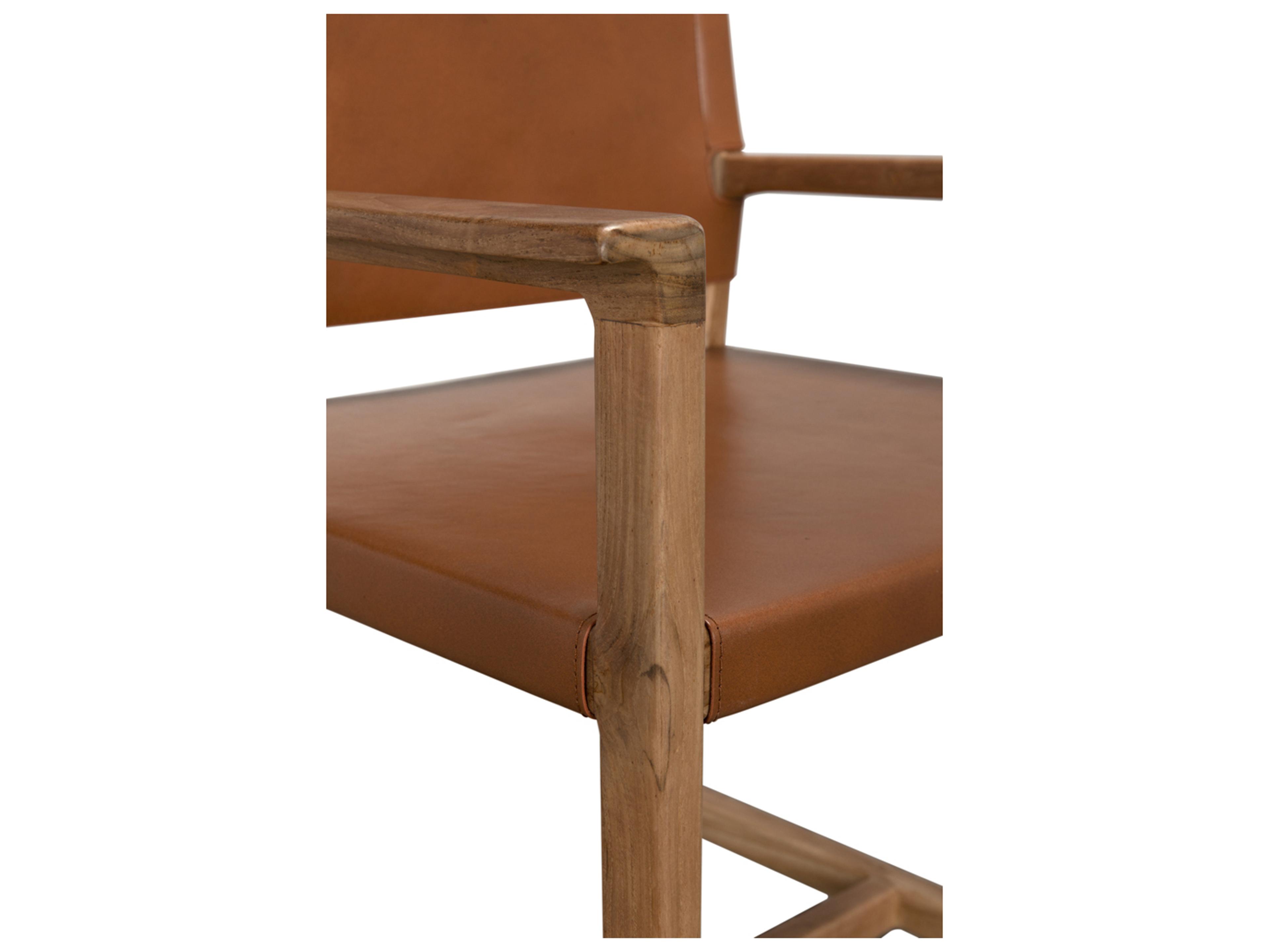 Noir Xavier Brown Accent Chair