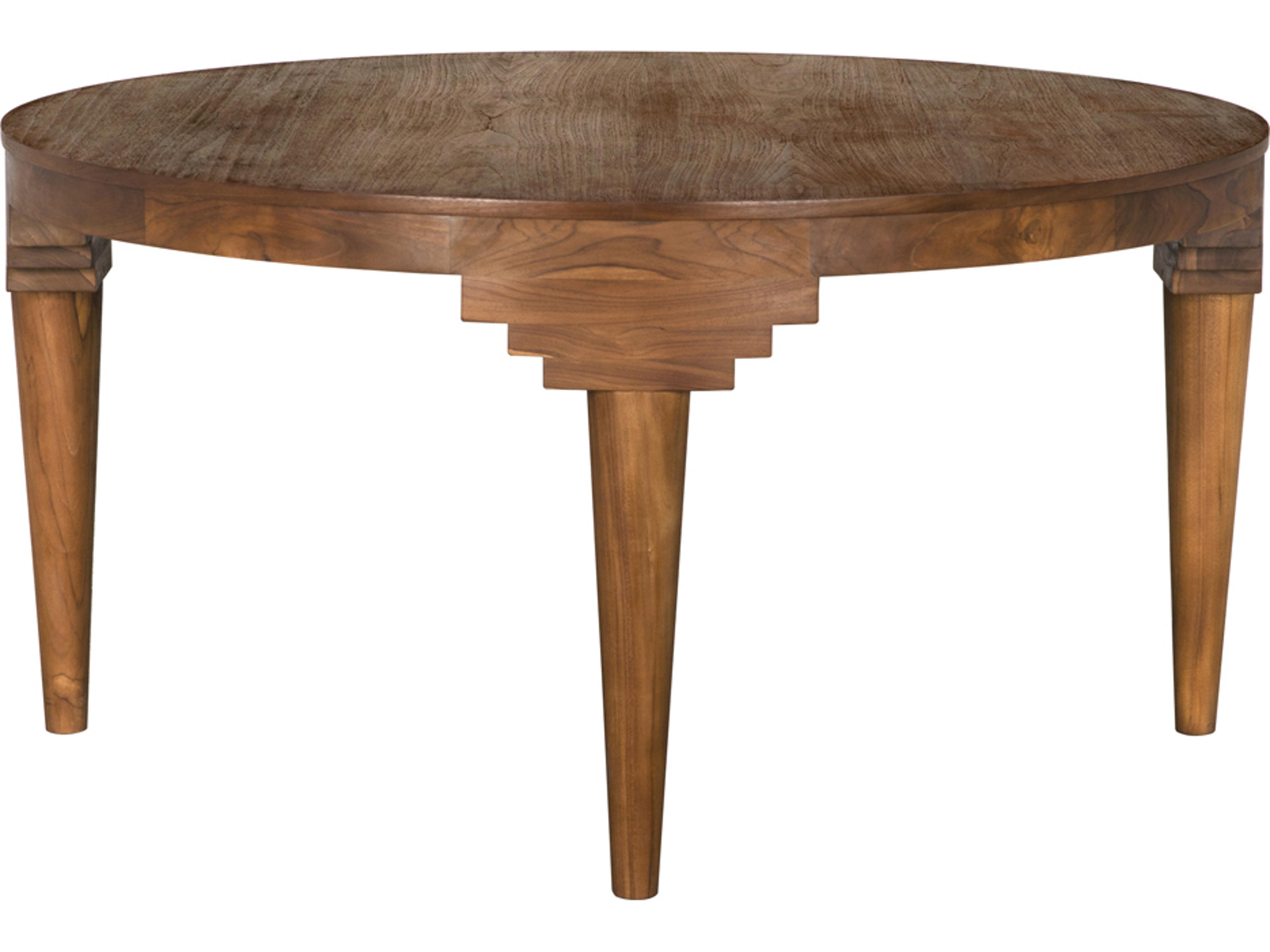 Noir Davis Round Wood Dining Table