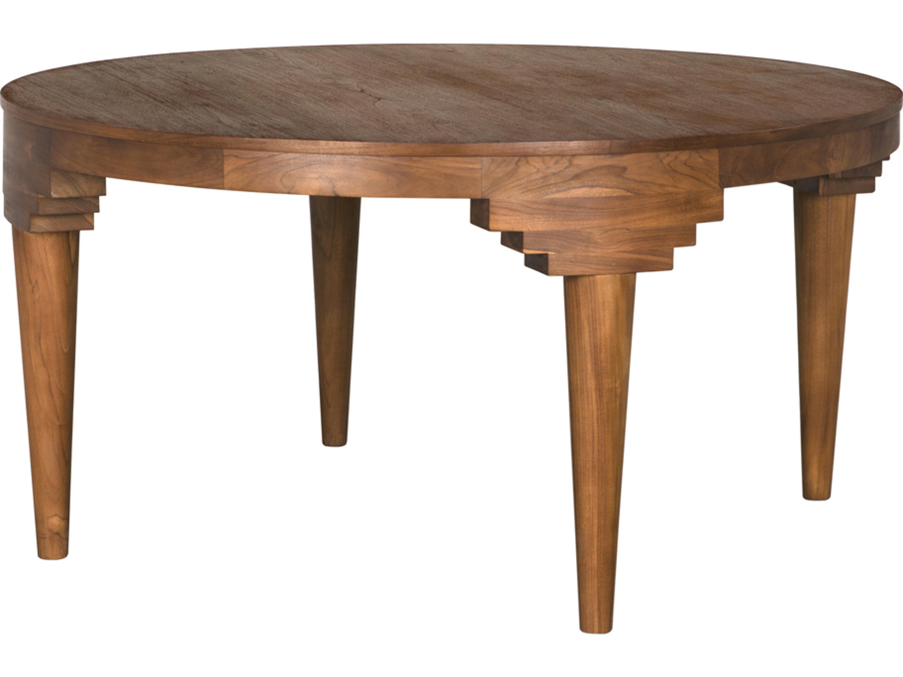 Noir Davis Round Wood Dining Table