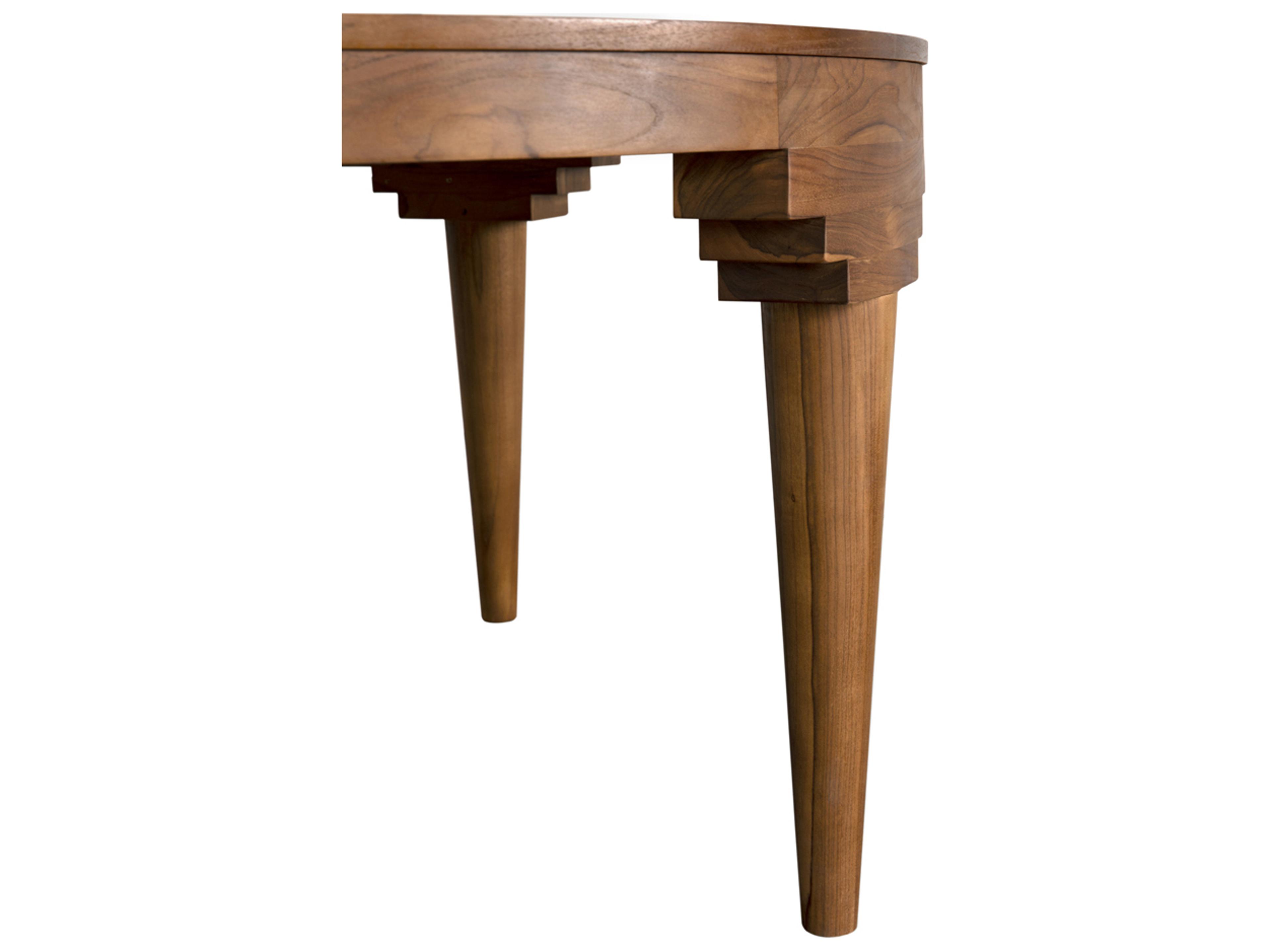 Noir Davis Round Wood Dining Table