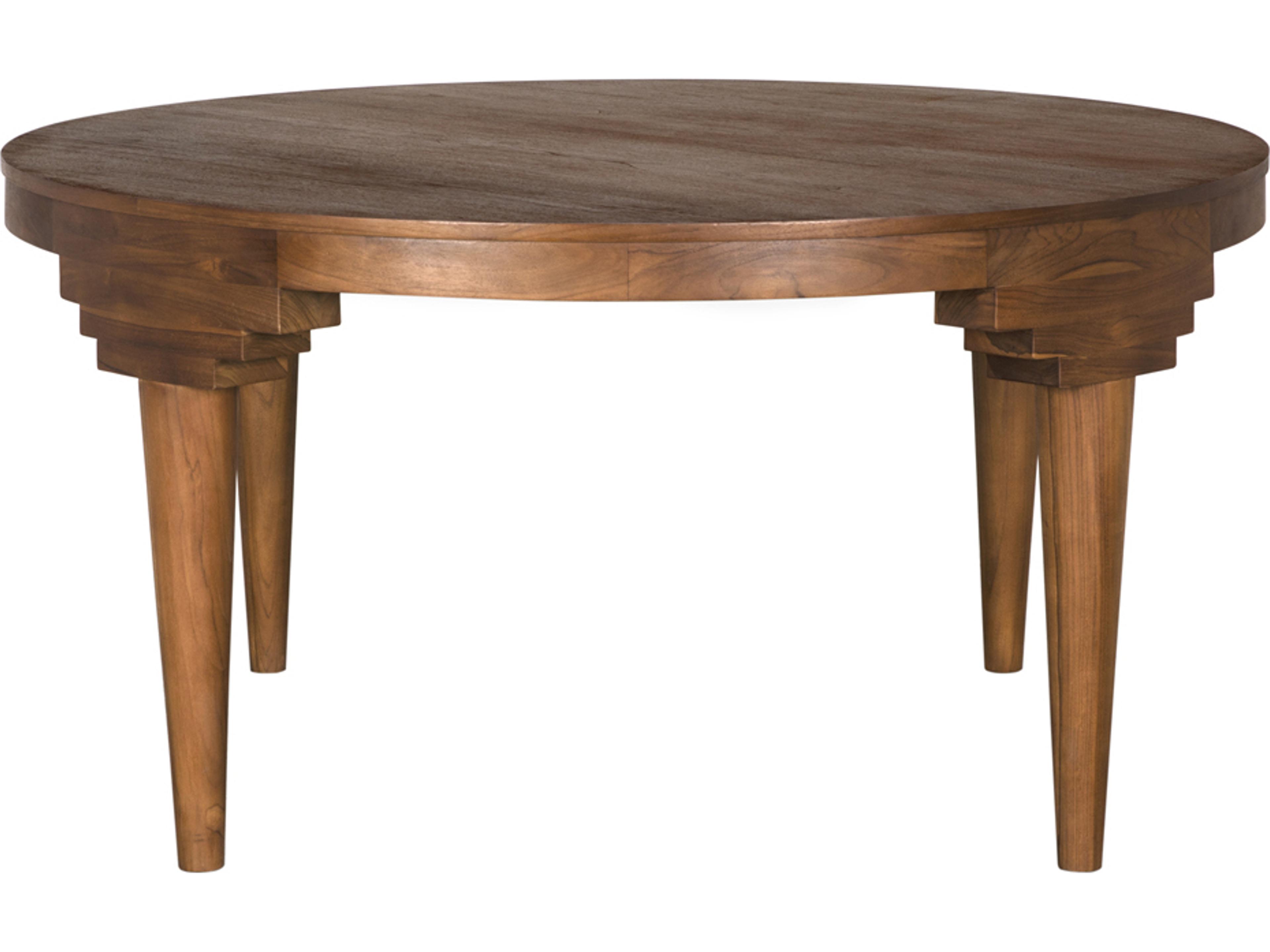 Noir Davis Round Wood Dining Table