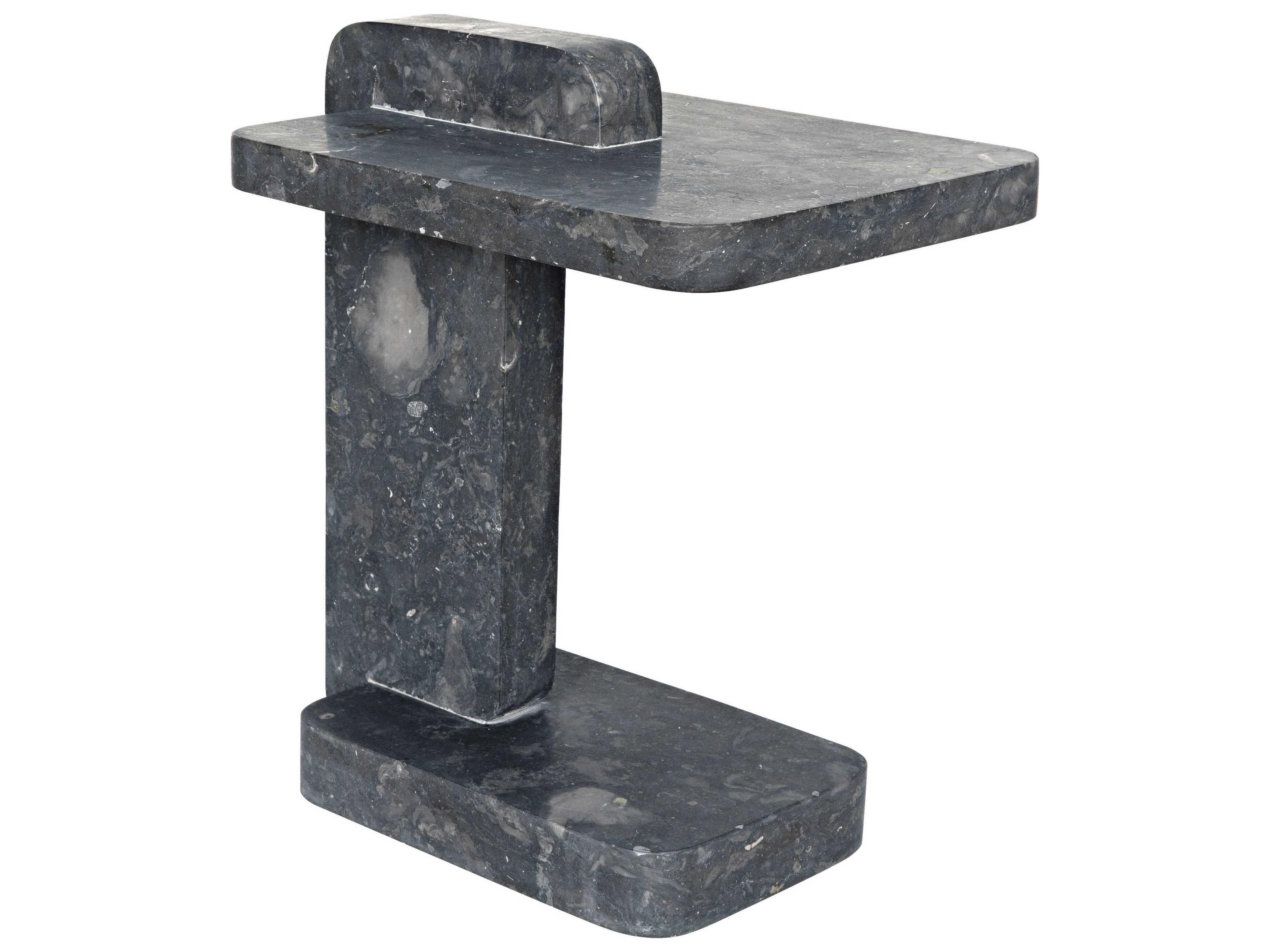 Black Marble End Table