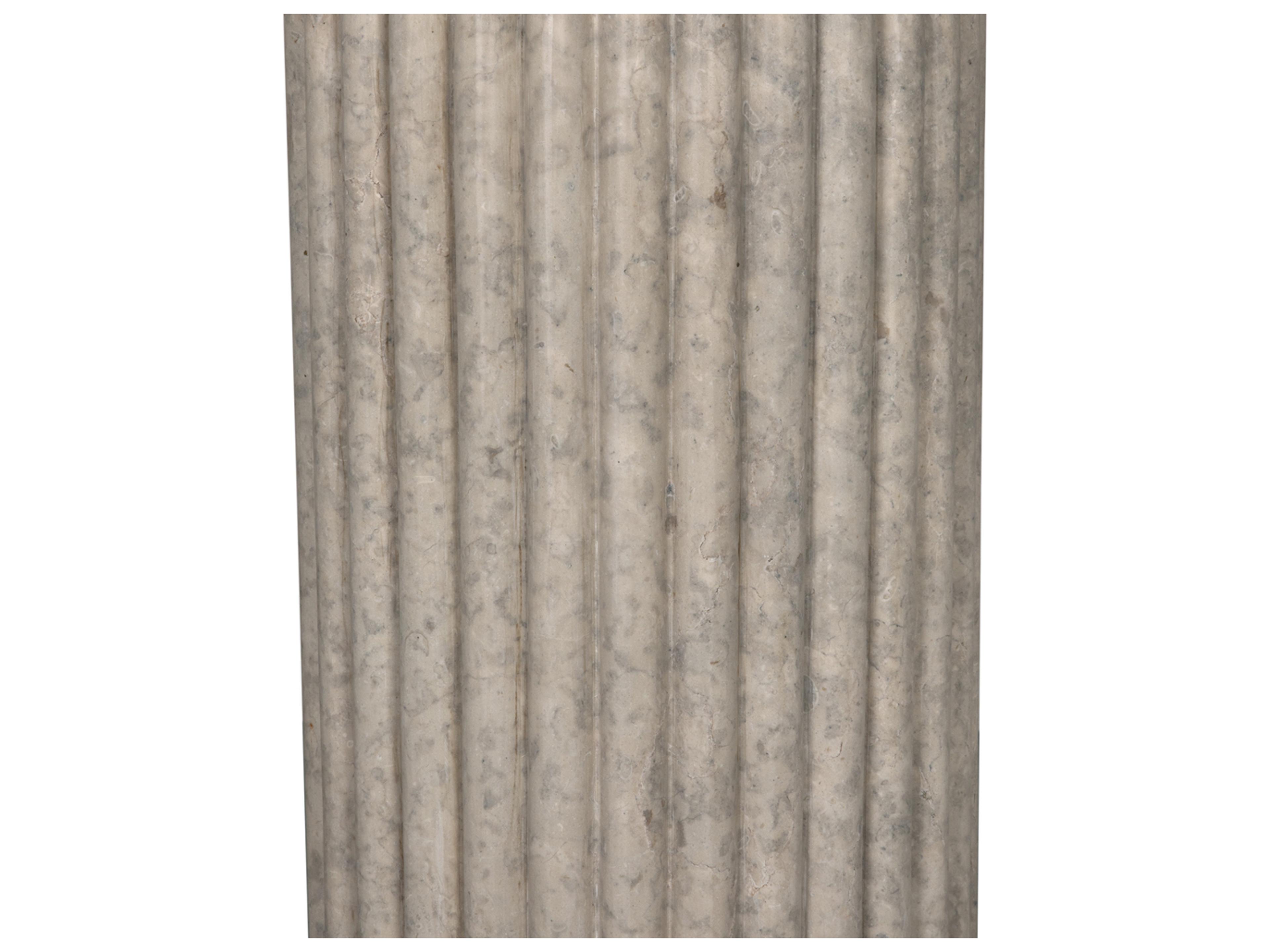 Noir Round Diva White Marble End Table