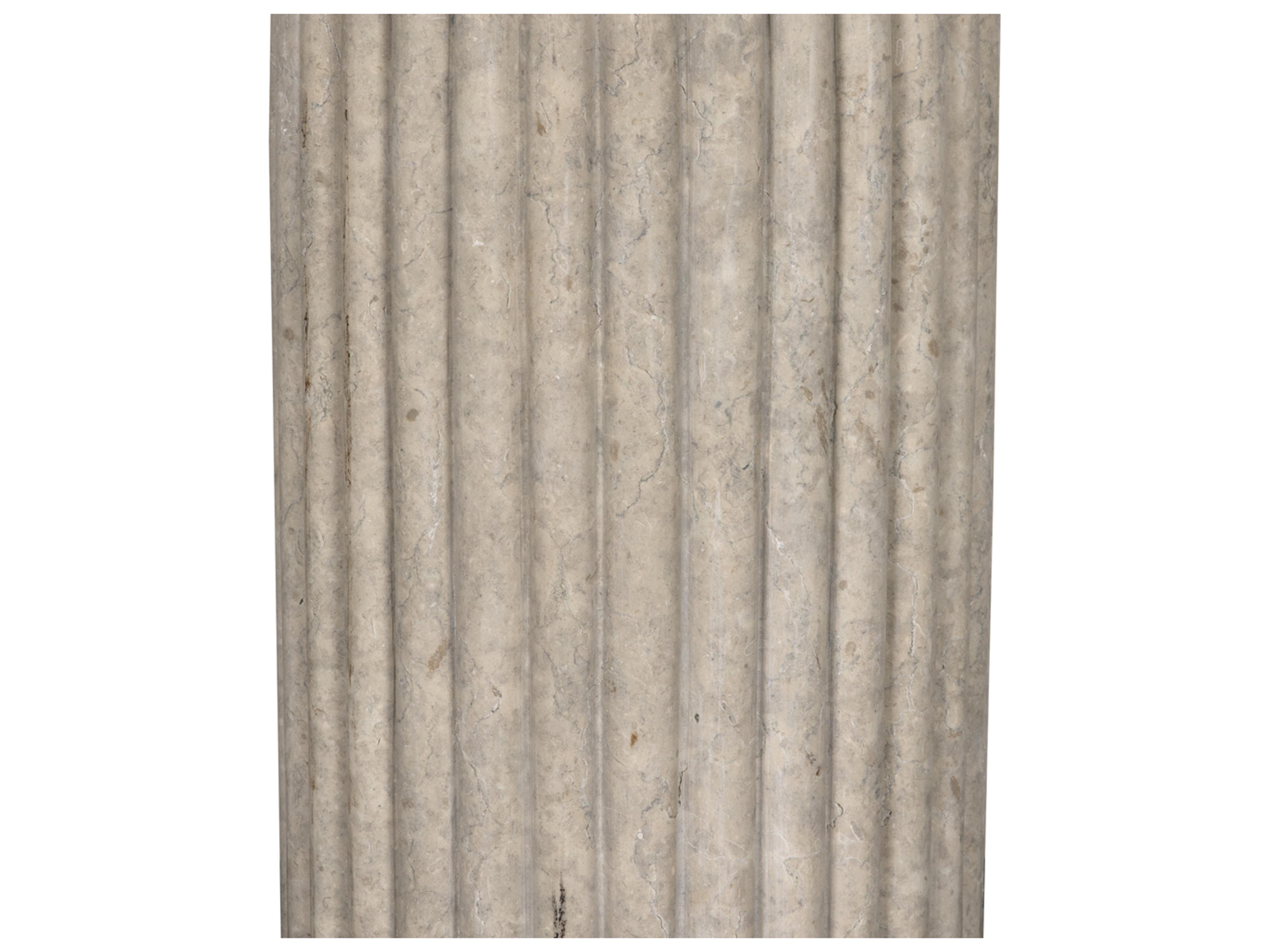 Noir Diva Round White Marble End Table