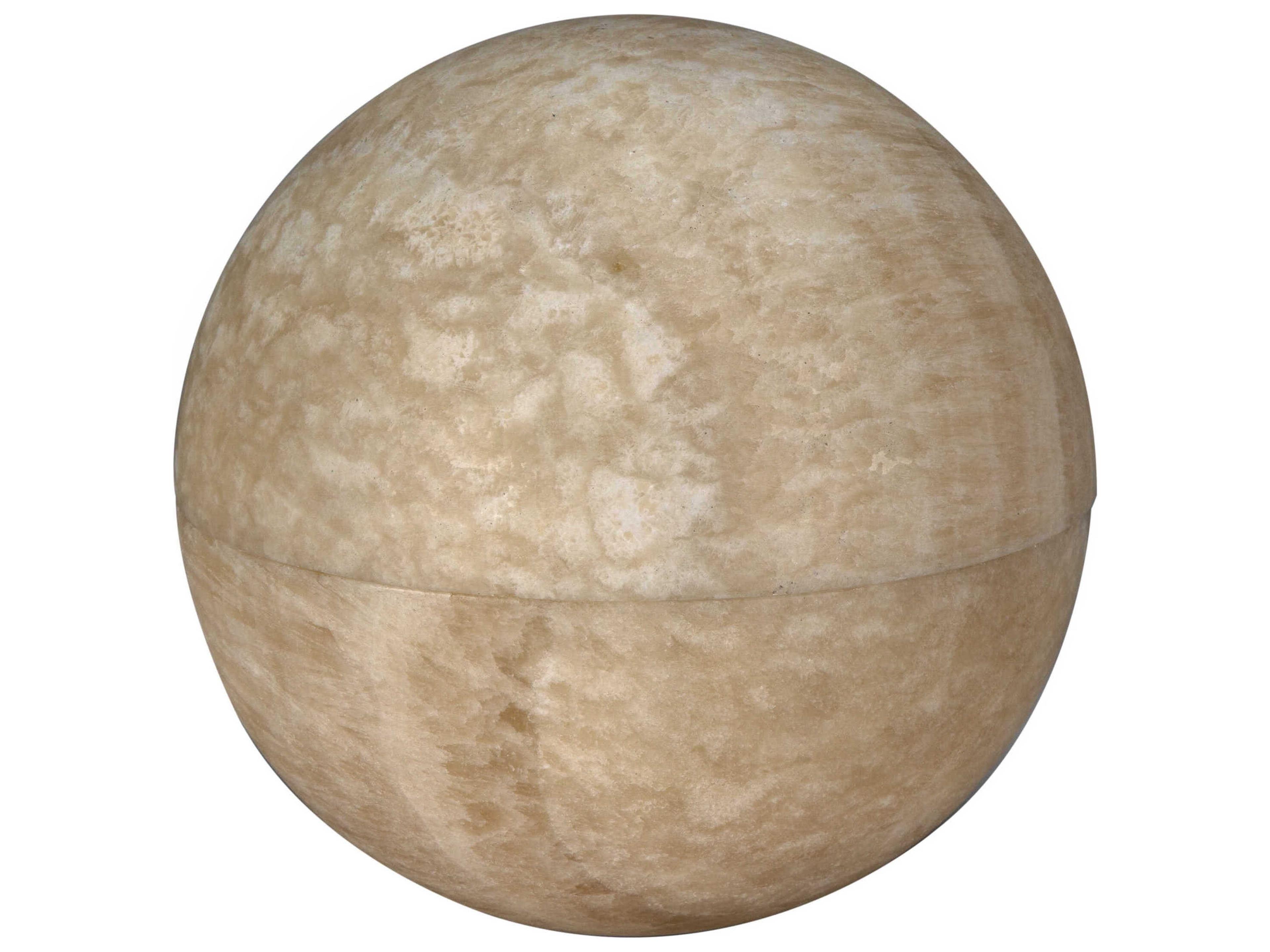 Noir Large Onyx Globe Natural Brown Table Lamp