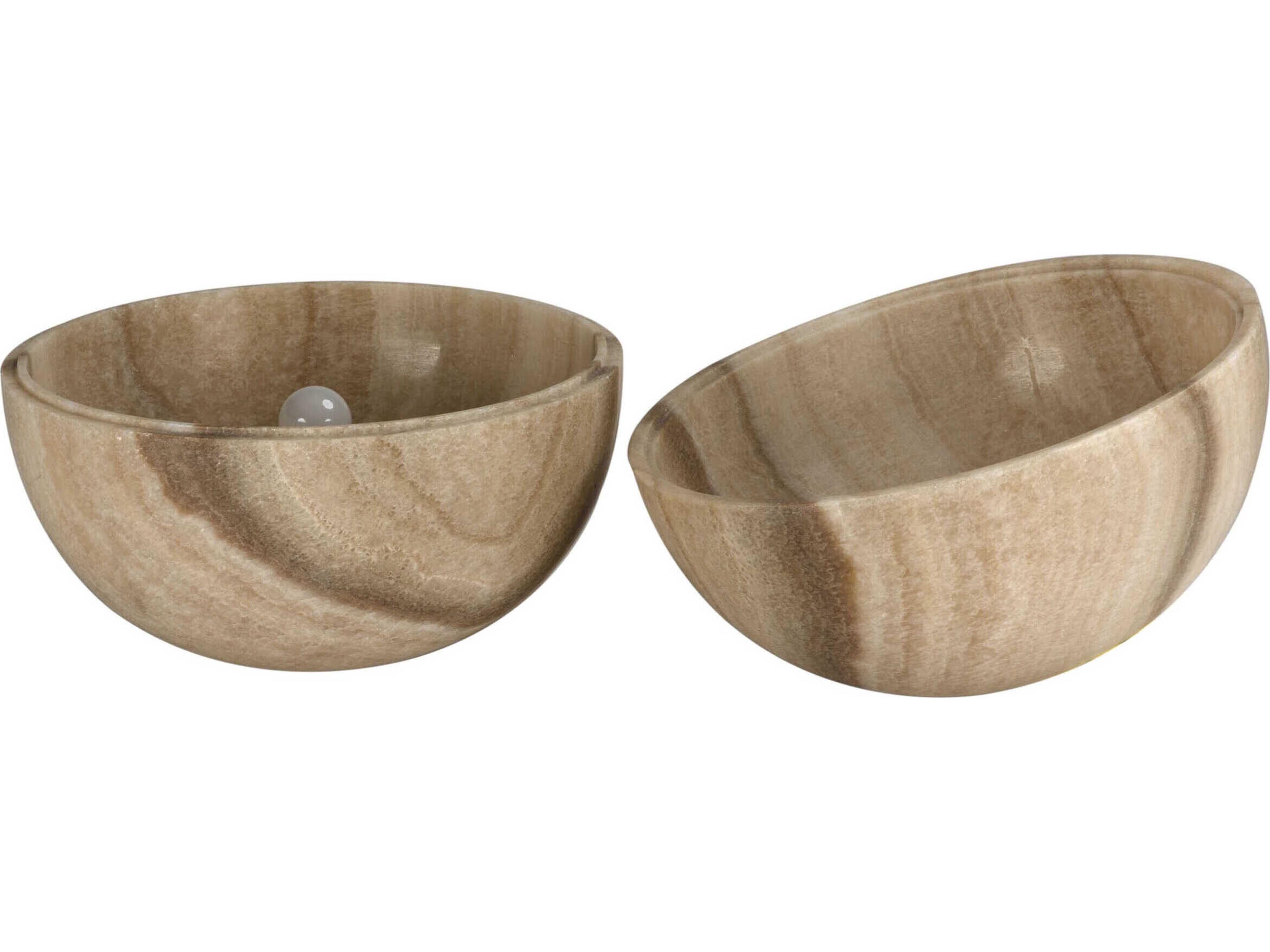 Noir Large Onyx Globe Natural Brown Table Lamp