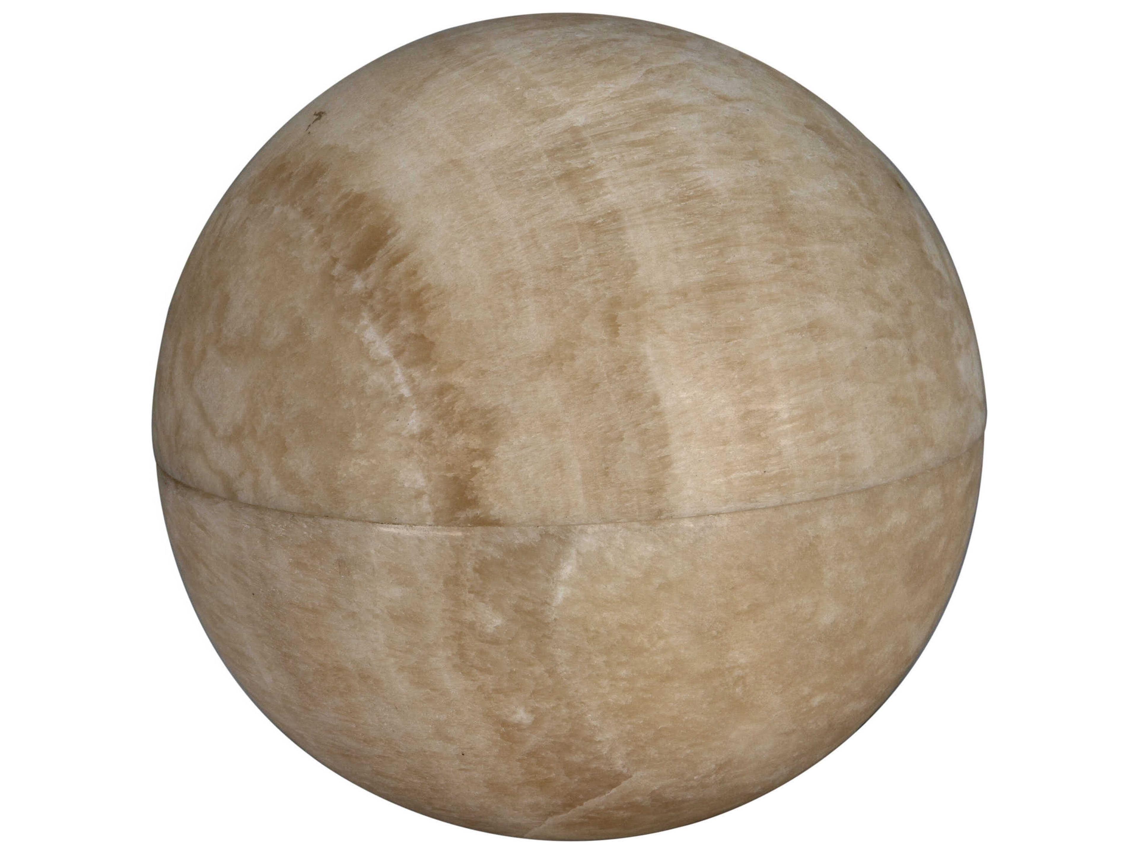 Noir Medium Onyx Globe Natural Brown Desk Lamp