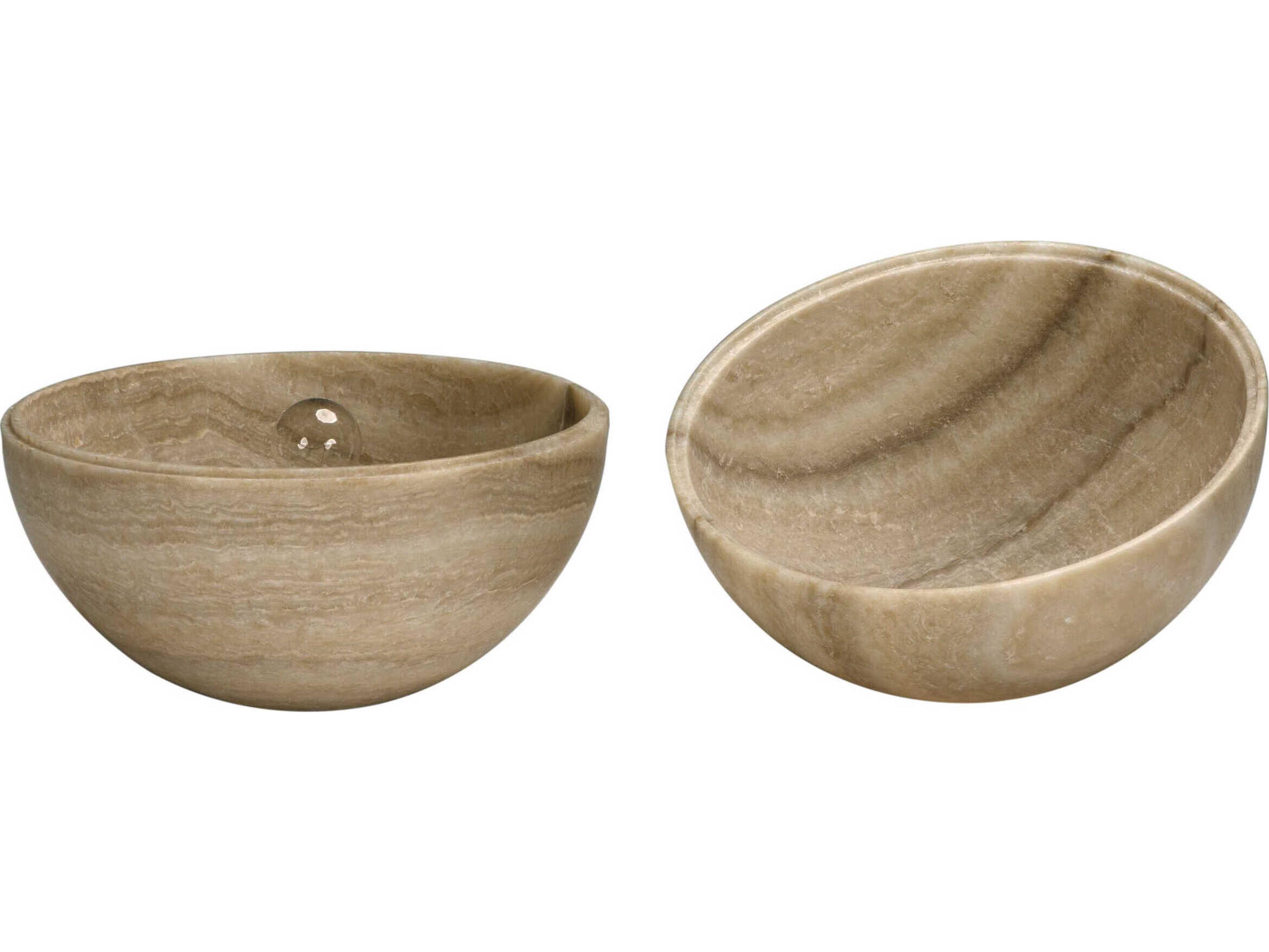 Noir Medium Onyx Globe Natural Brown Desk Lamp