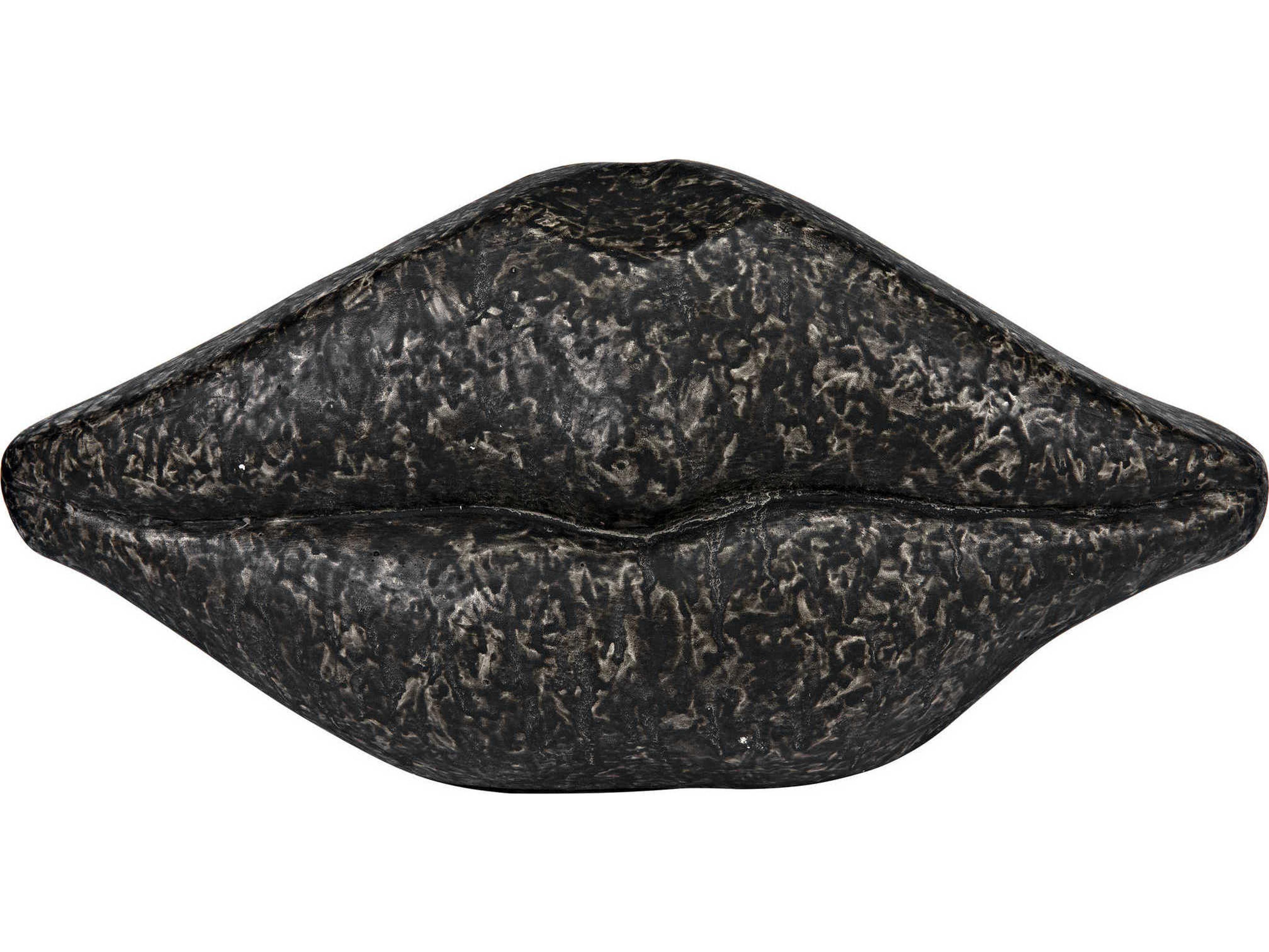 Black Fiber Cement Lips Sculpture