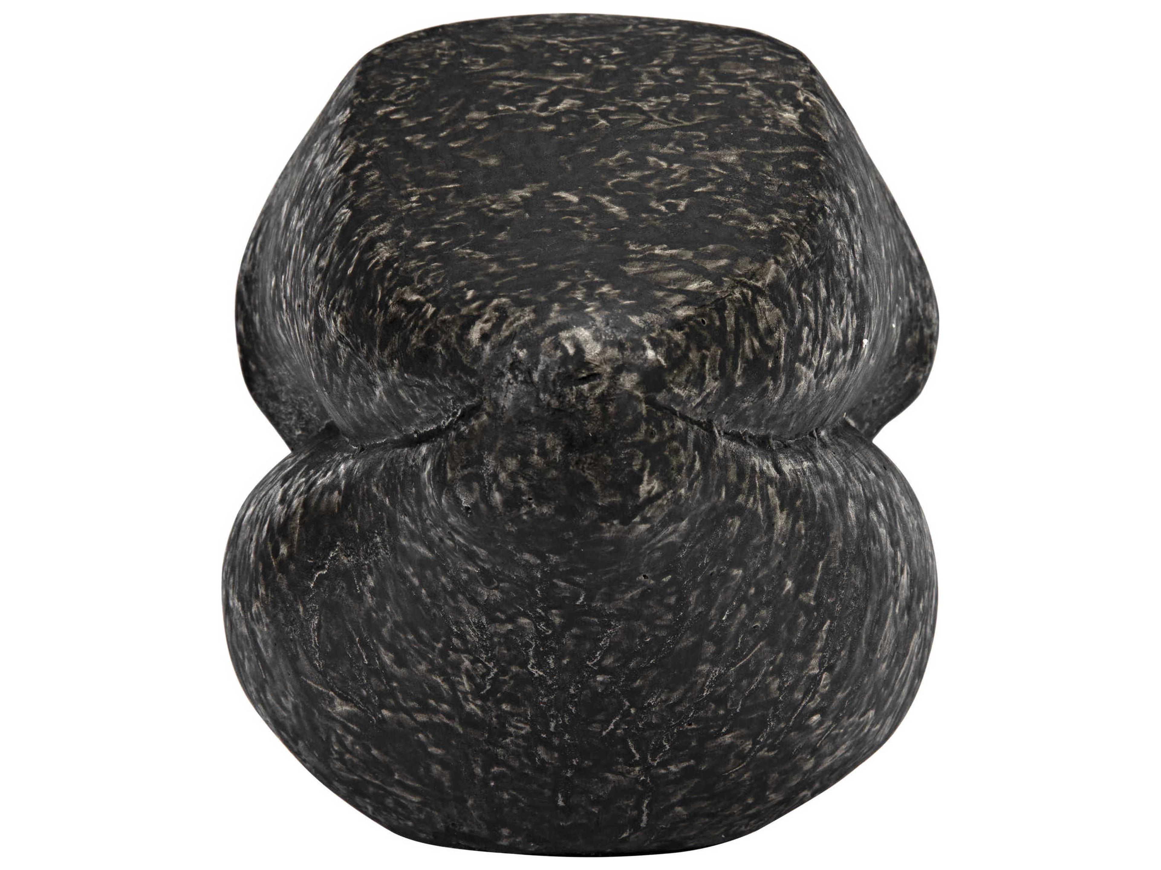 Noir Black Fiber Cement Lips Sculpture