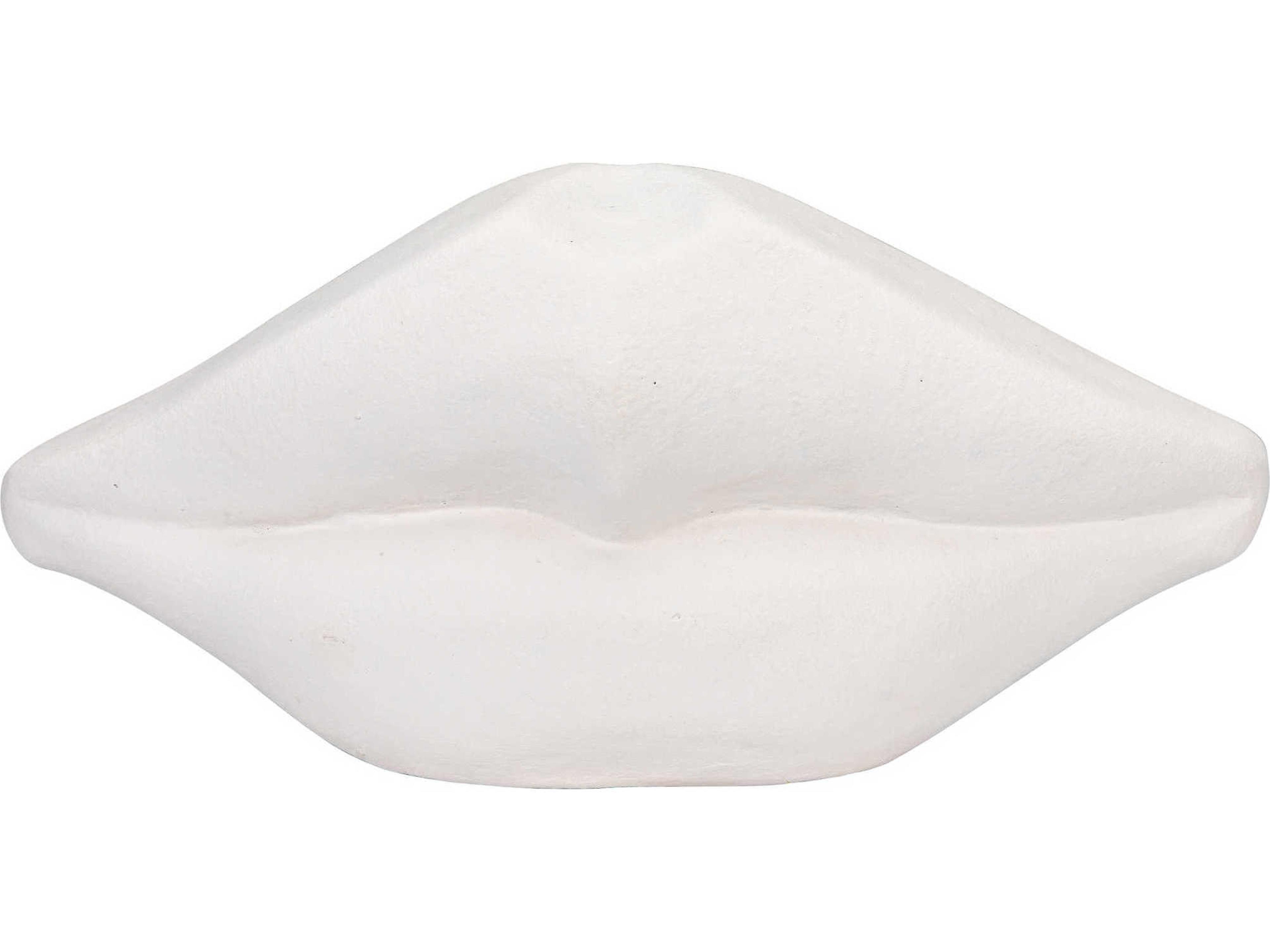 White Fiber Cement Lips Sculpture