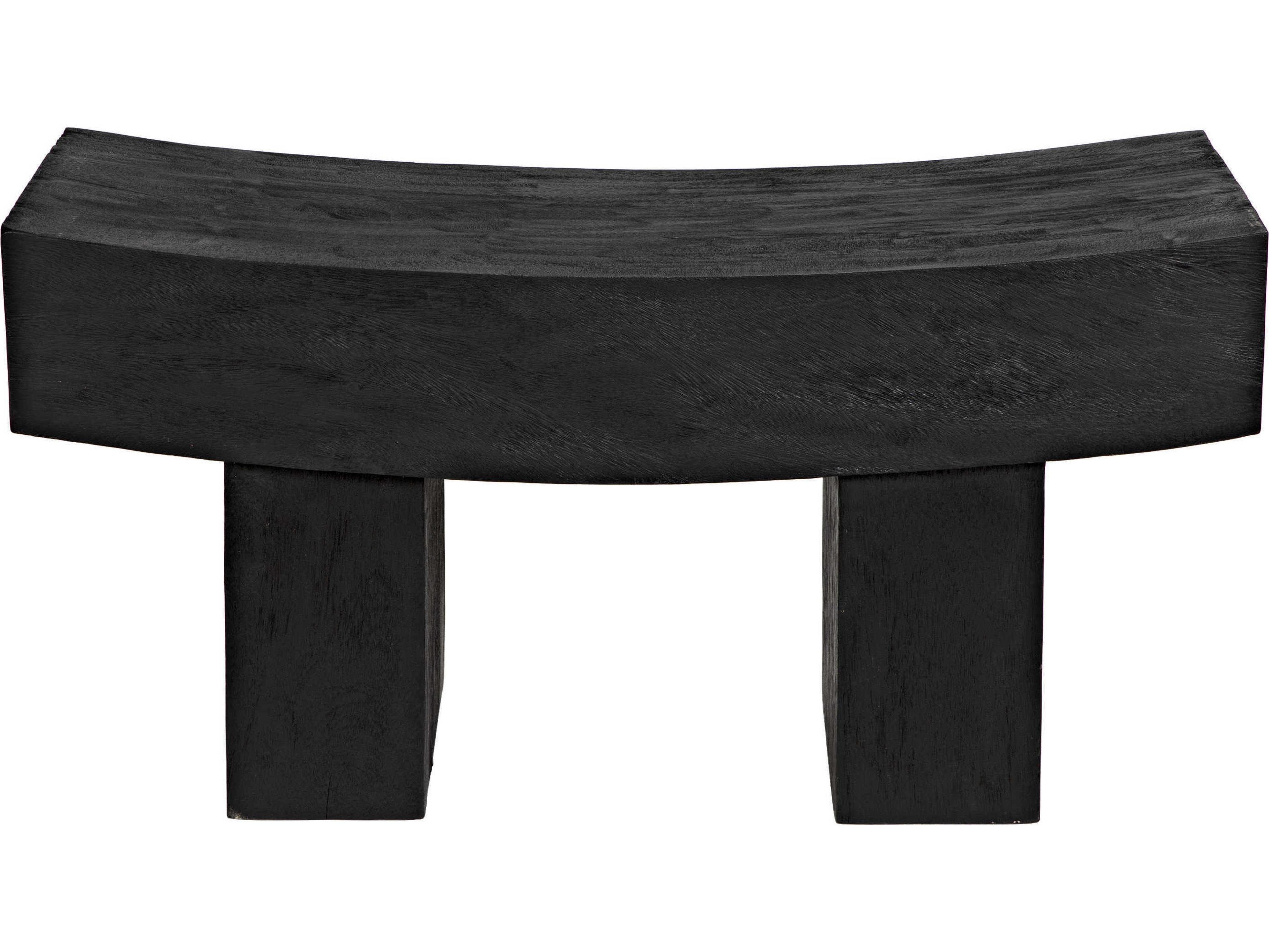 Noir Burnt Black Accent Bench