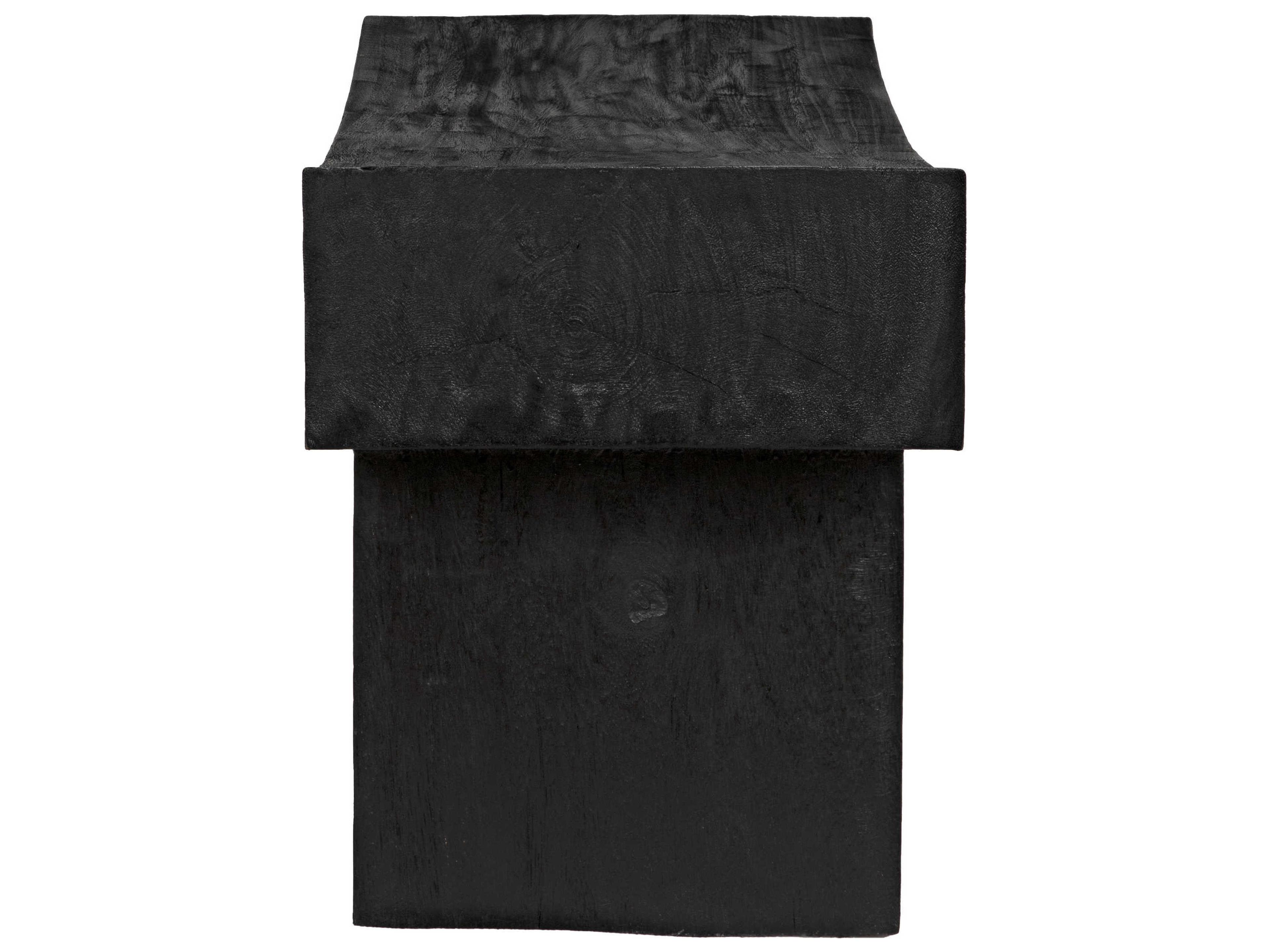 Noir Burnt Black Accent Bench