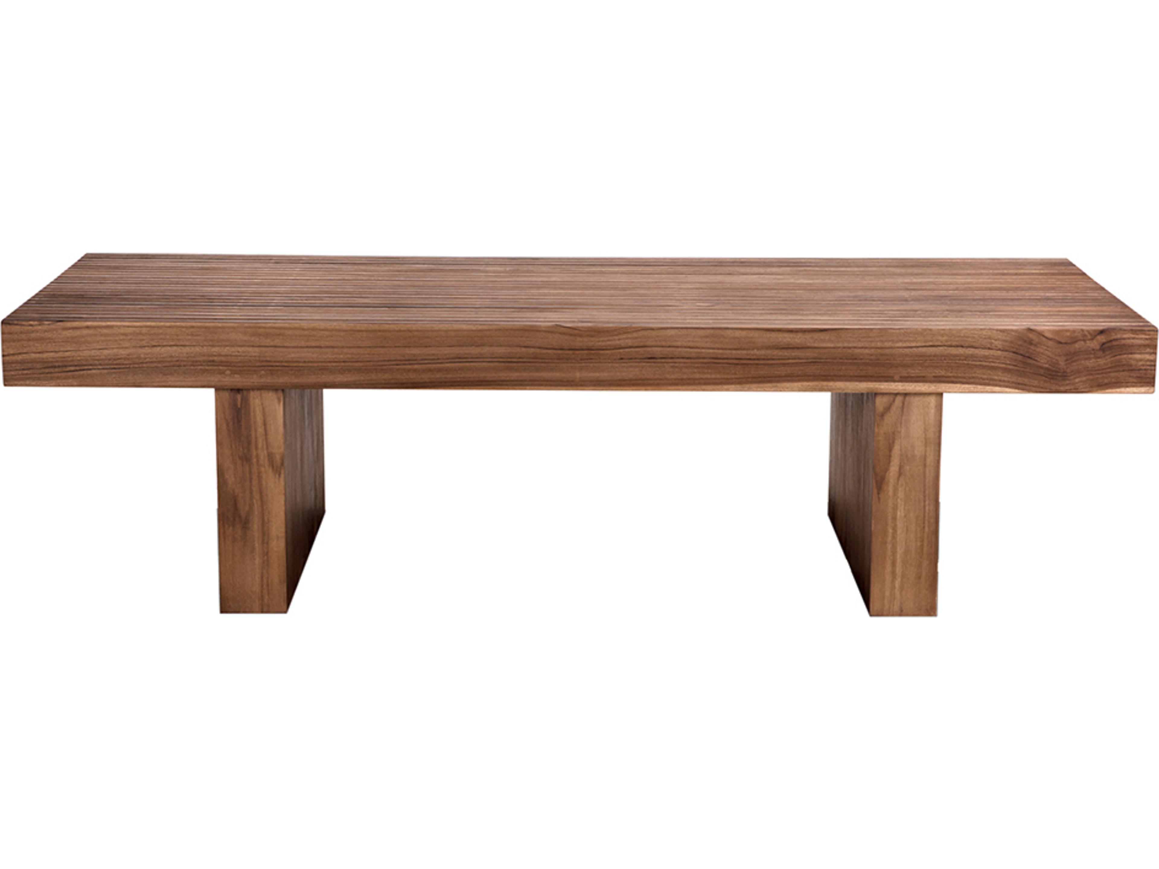 Noir Kobe Rectangular Wood Clear Coat Flat Coffee Table