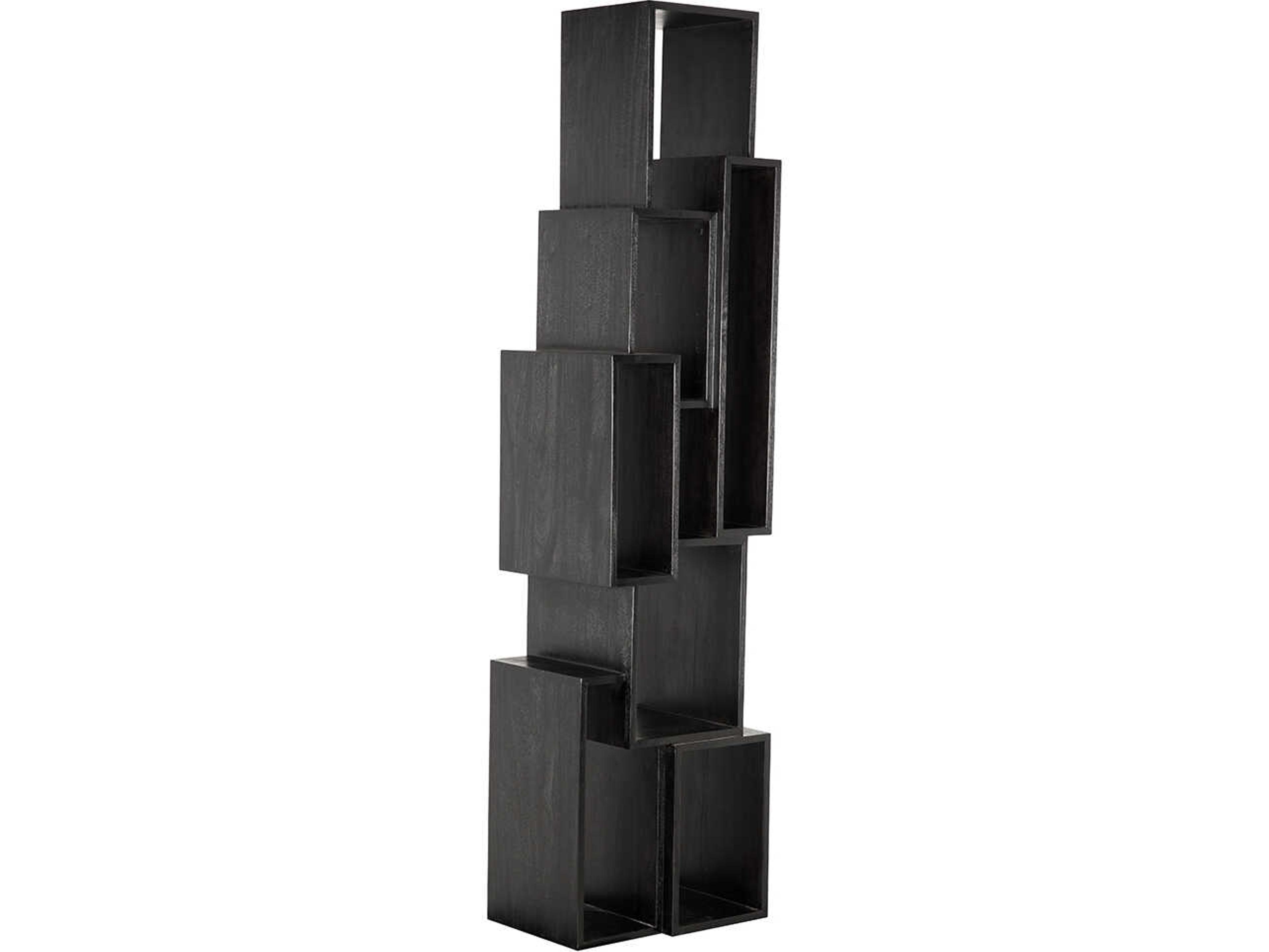 Lincoln Tower Charcoal Black Bookcase
