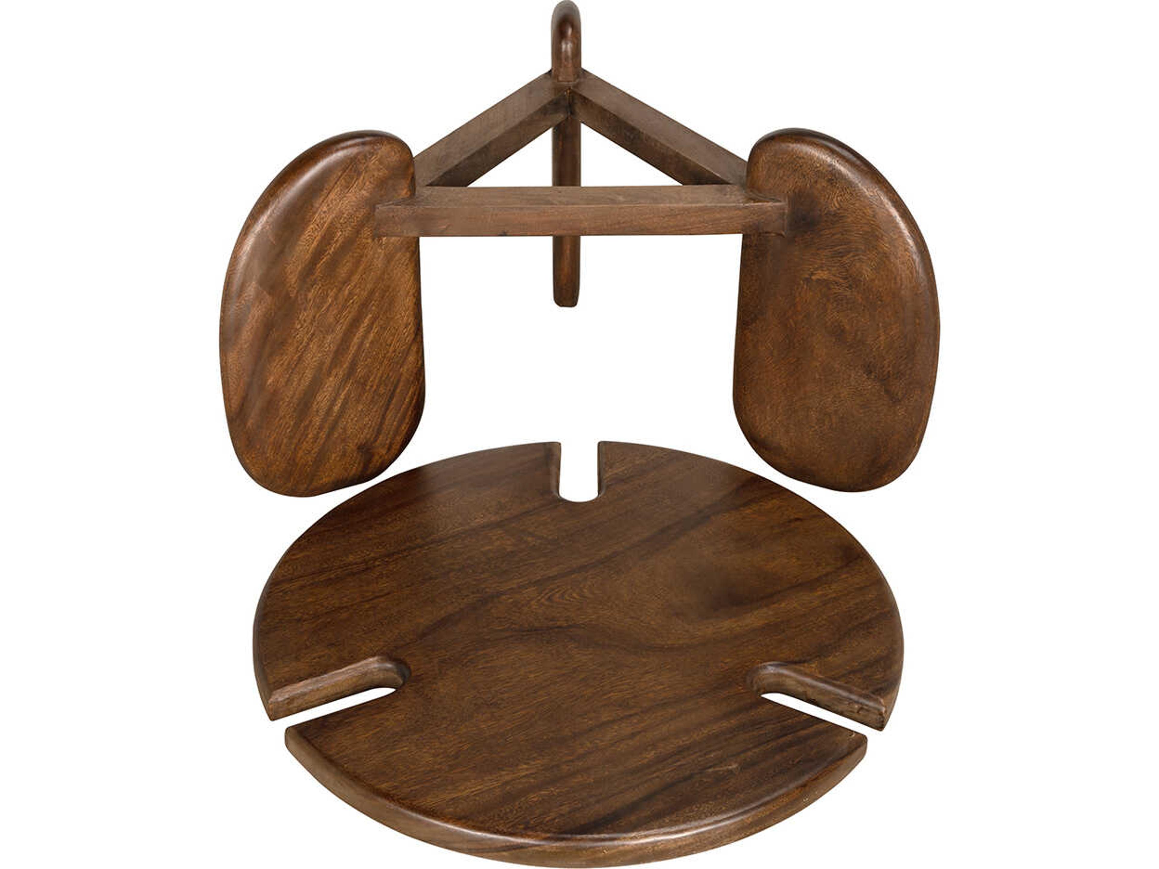 Noir Mahatma Round Wood Coffee Table