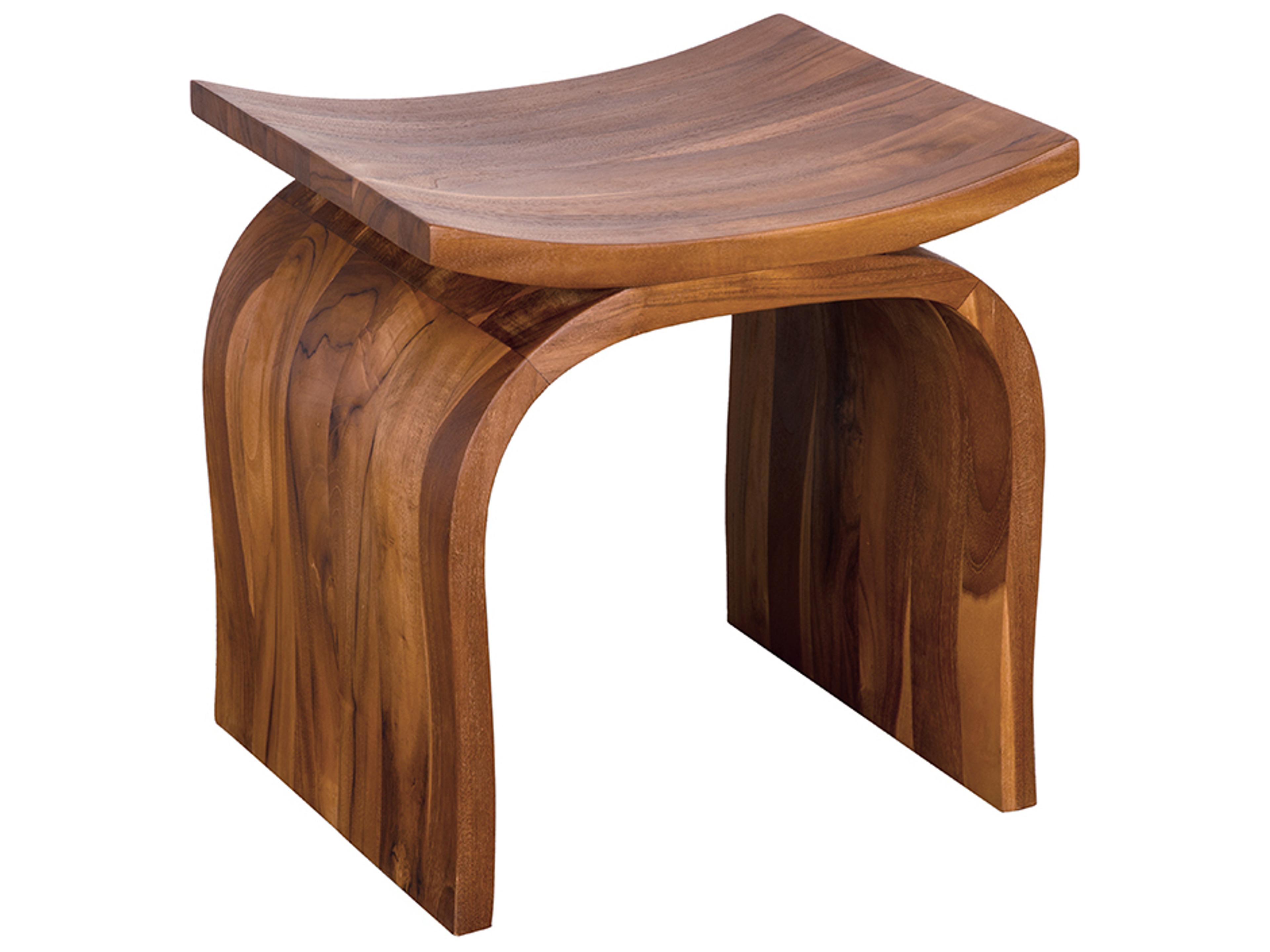 Muki Clear Coat Flat Brown Accent Stool