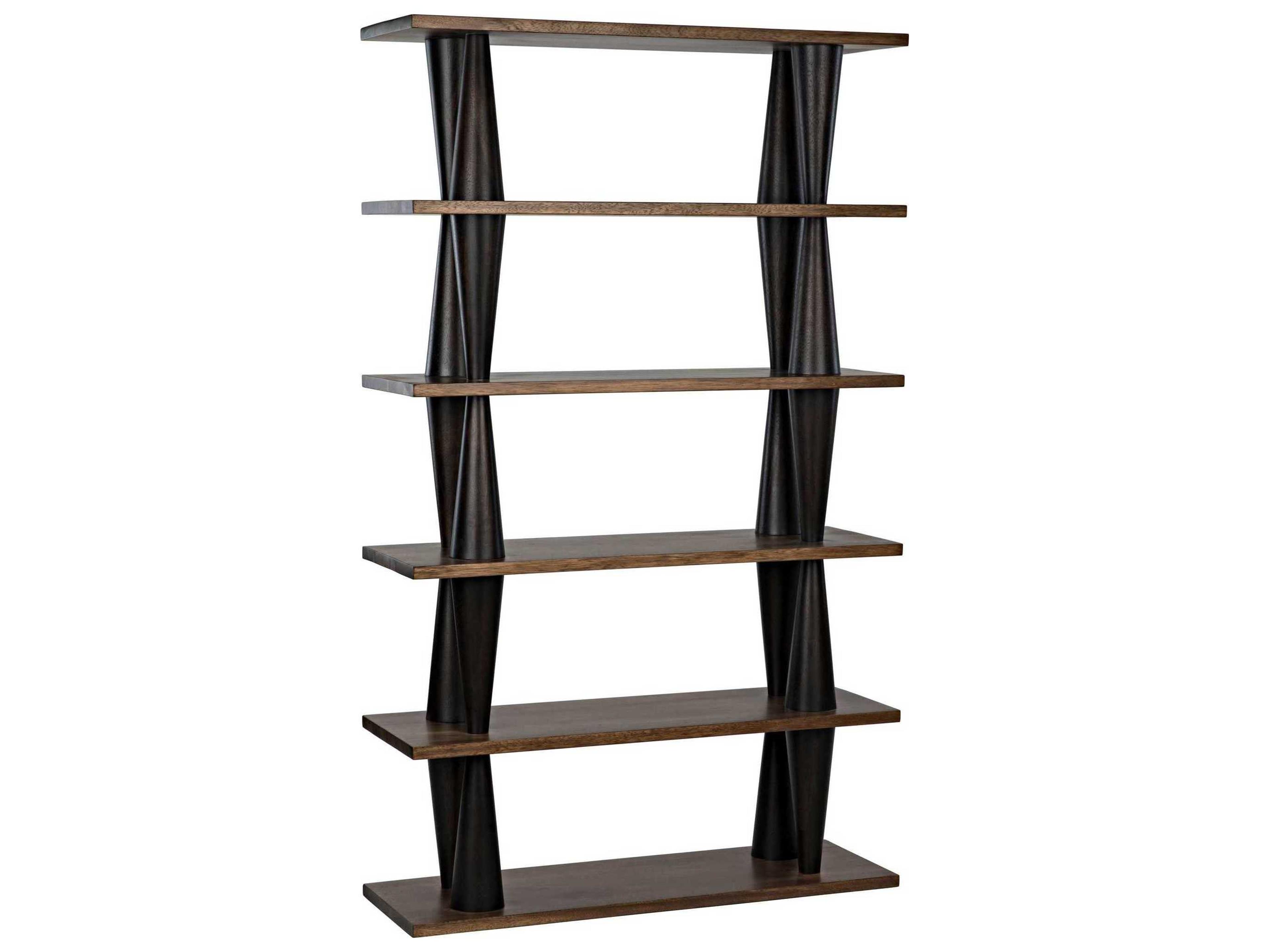Dark Walnut Ebony Bookcase