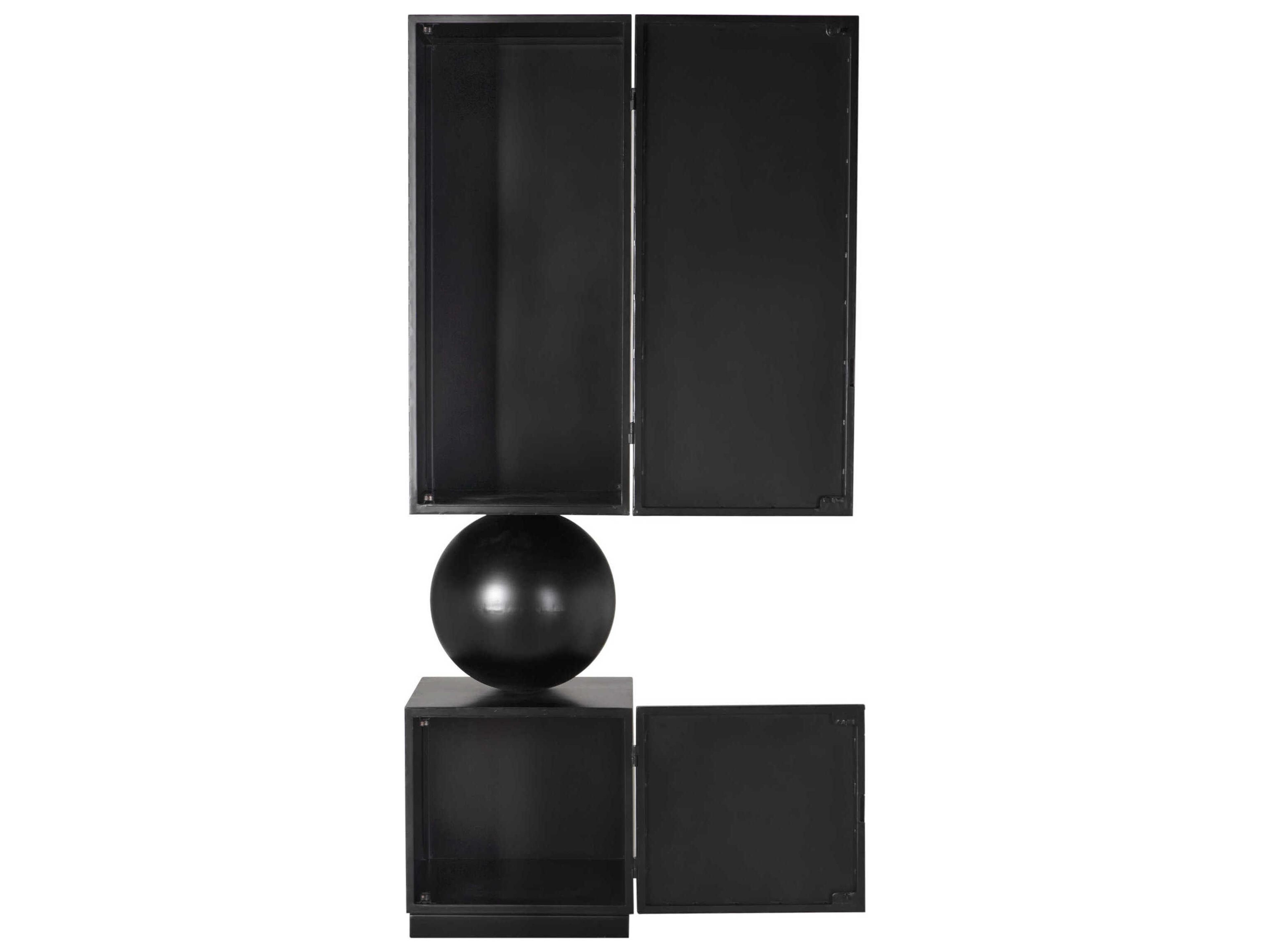 Noir Pillar Matte Black Accent Chest