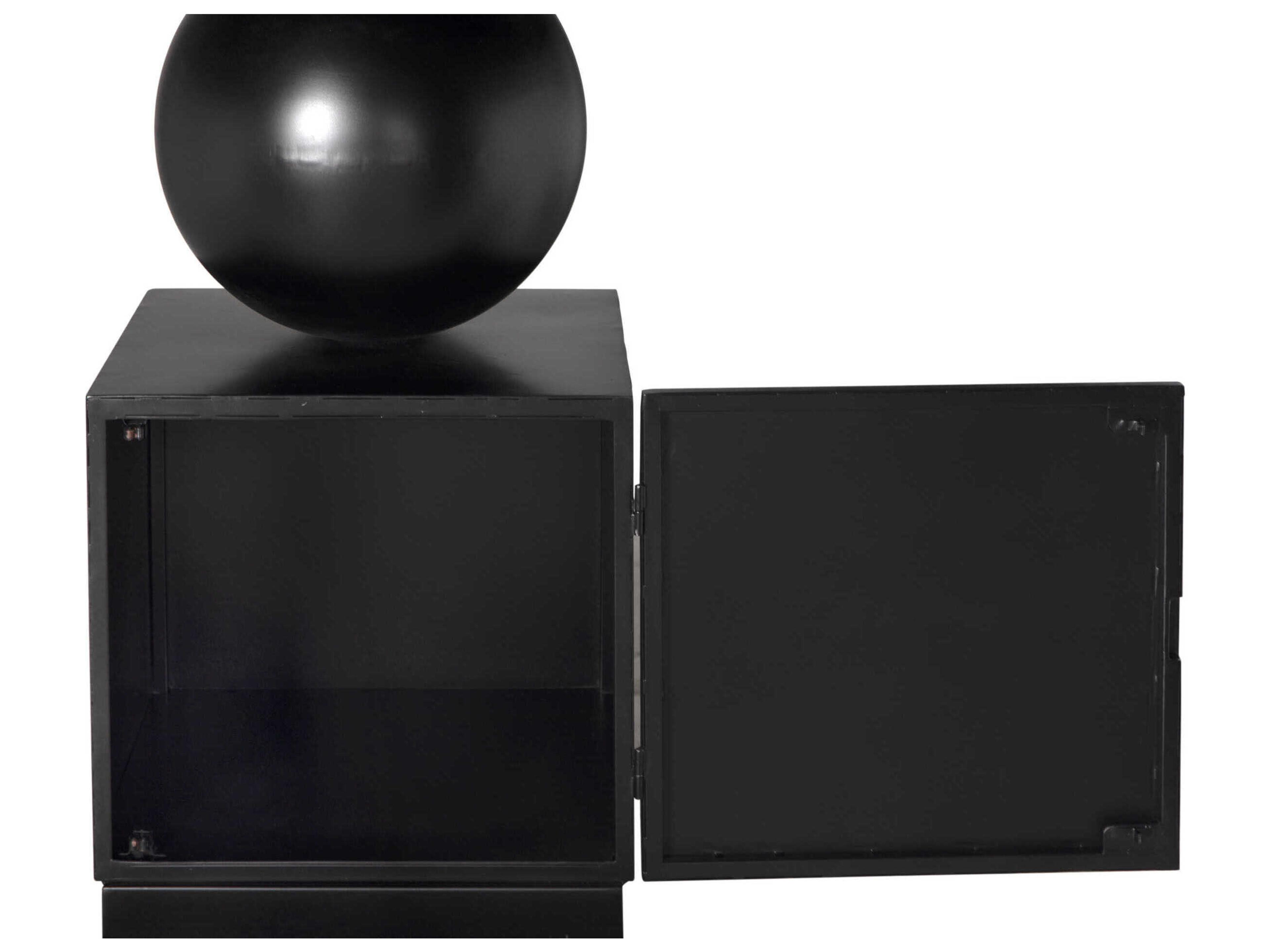 Noir Pillar Matte Black Accent Chest
