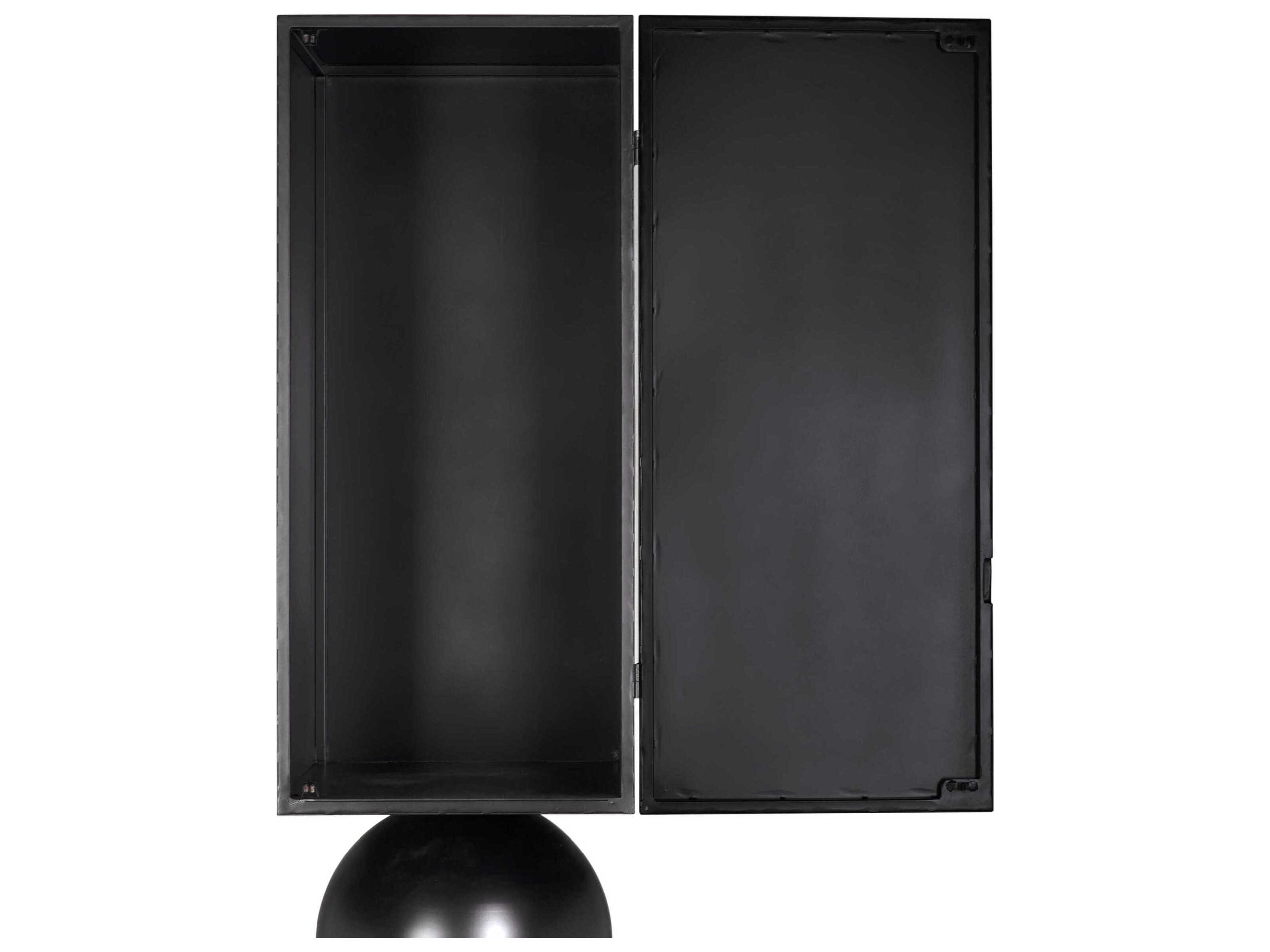 Noir Pillar Matte Black Accent Chest
