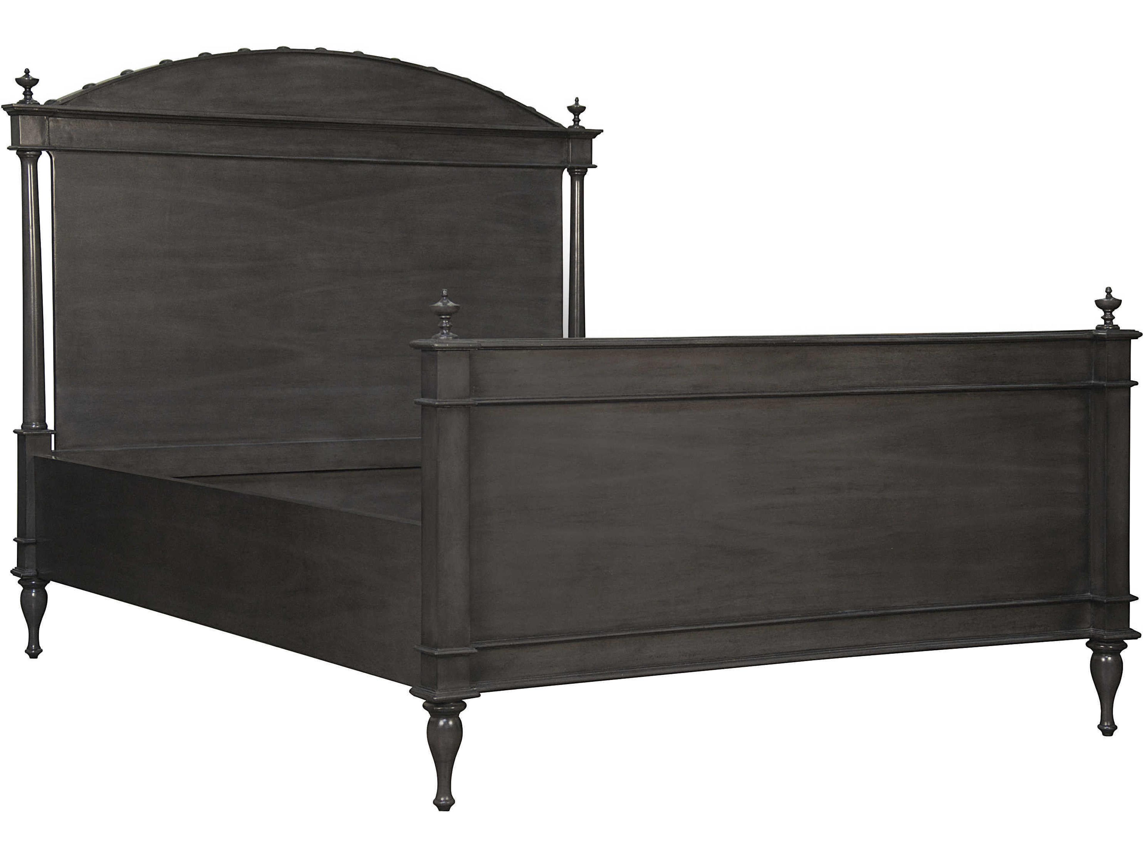 Owen Pale Brown Mahogany Wood King Panel Bed