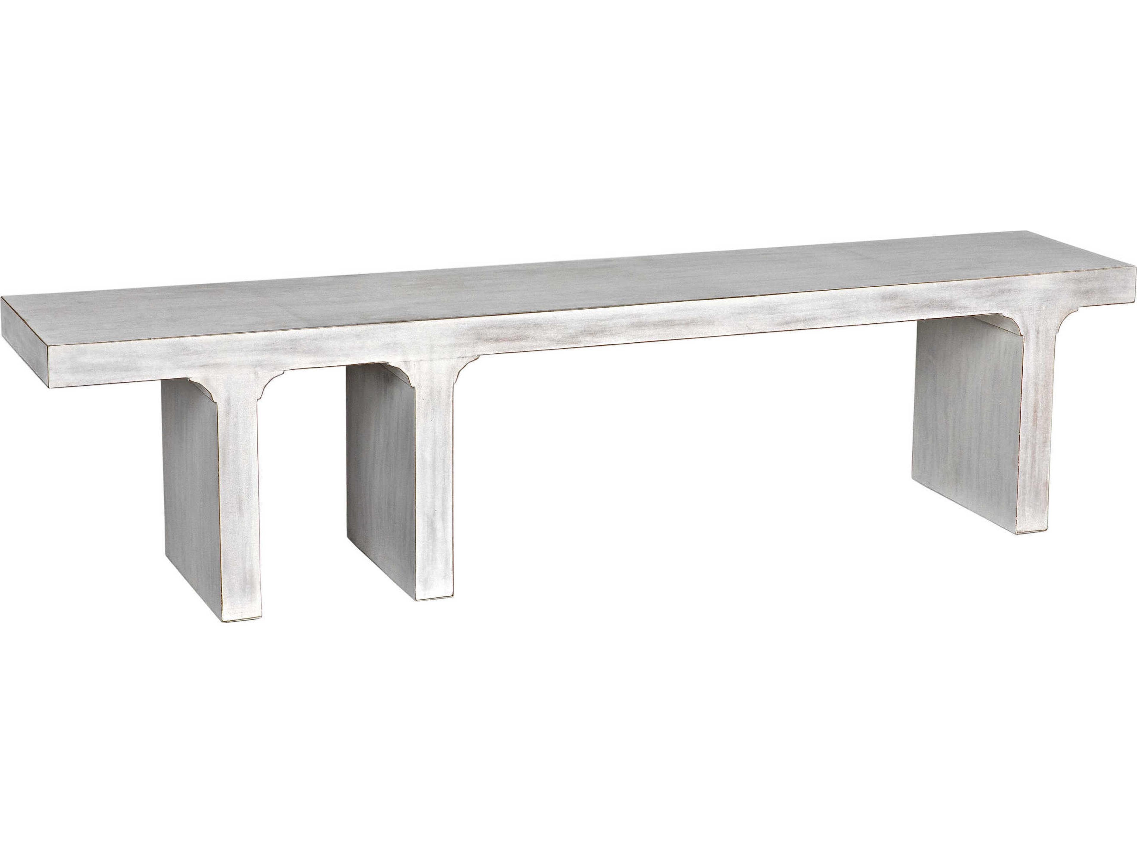 White Wash Accent Bench