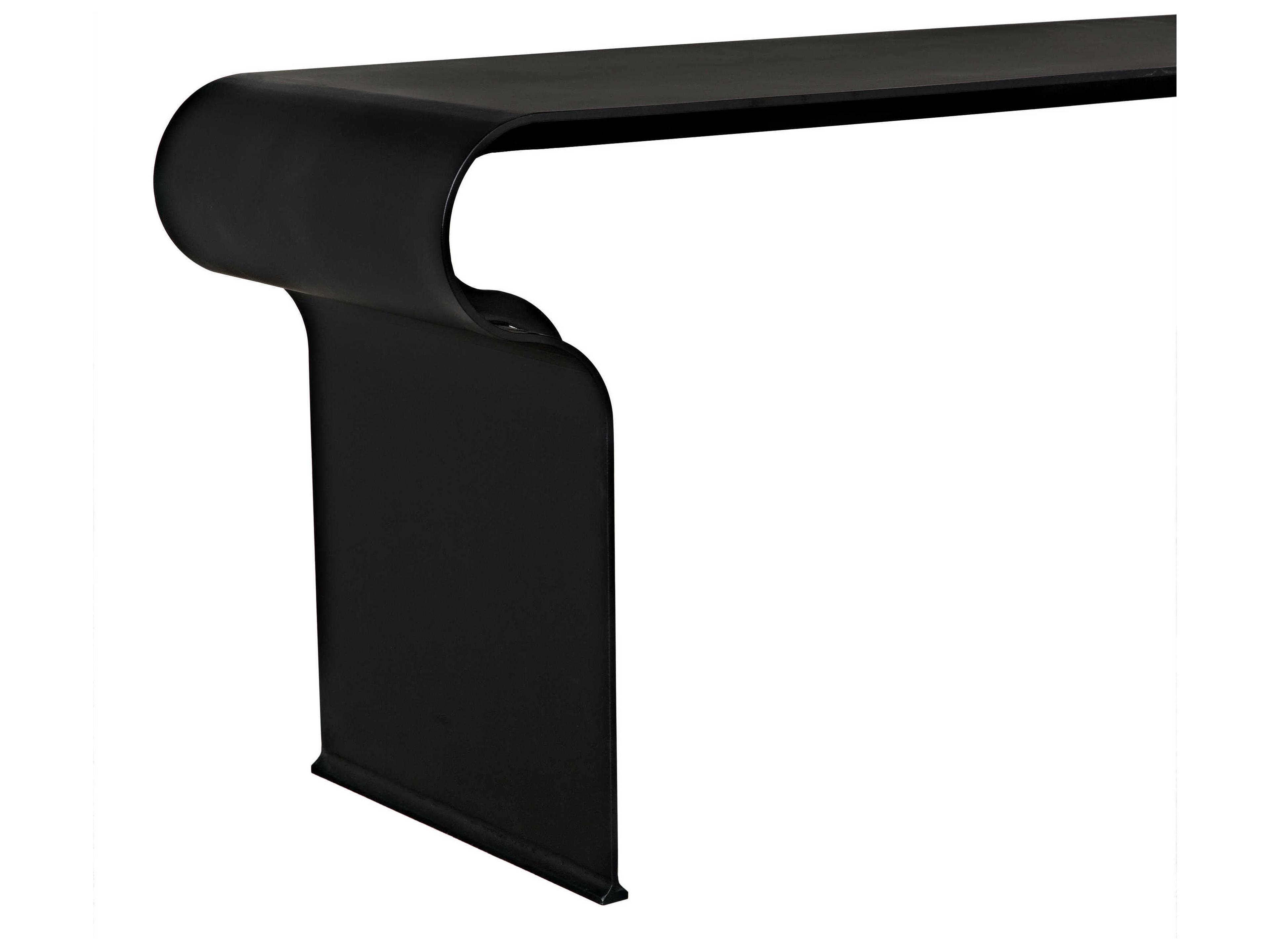 Noir Matte Black Accent Bench