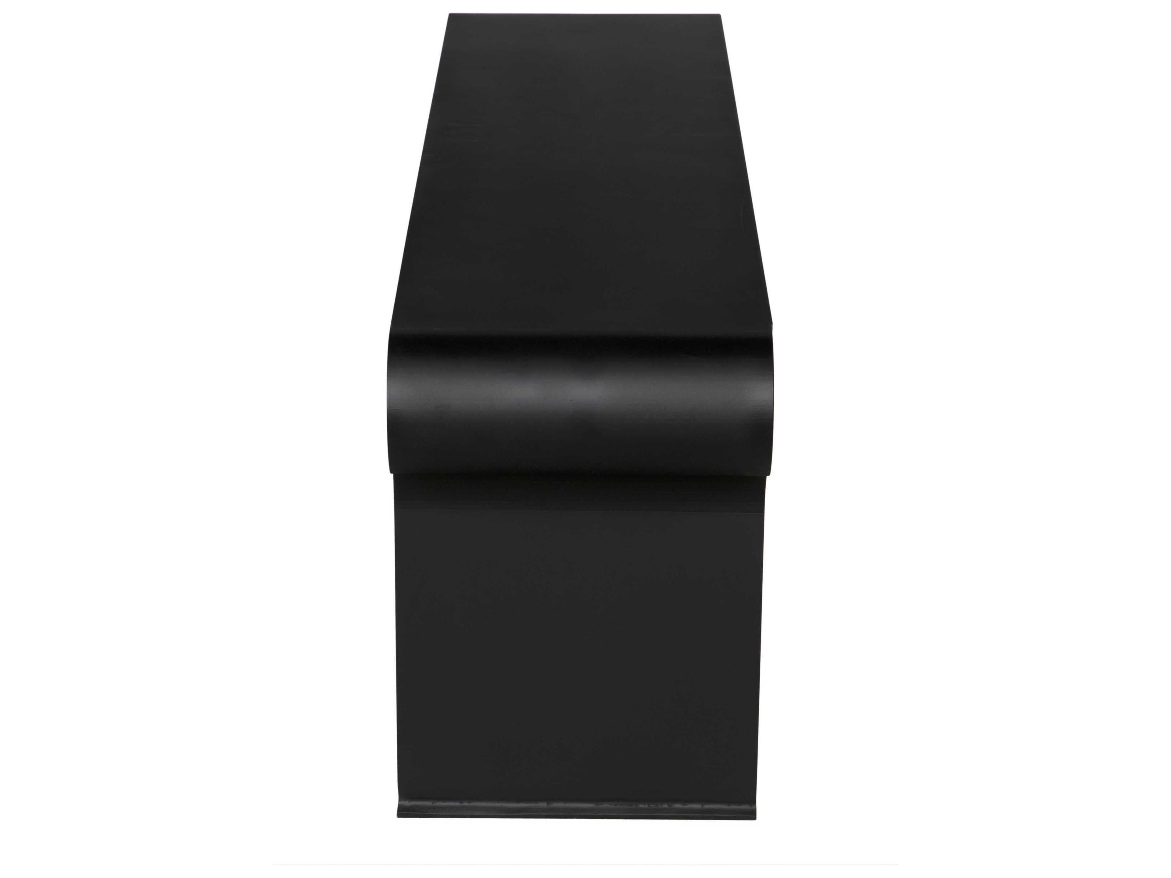 Noir Matte Black Accent Bench