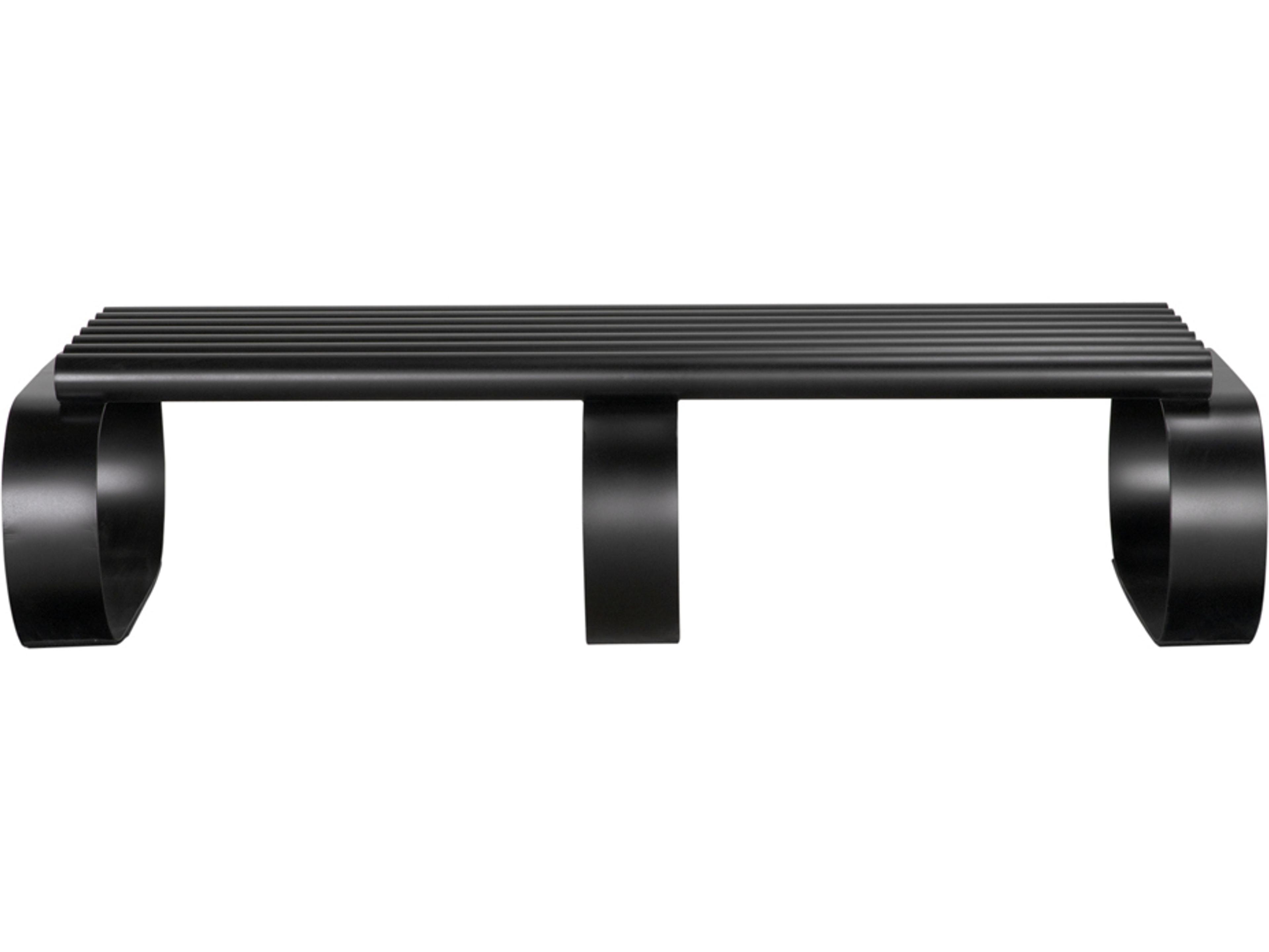 Noir Satish Matte Black Accent Bench