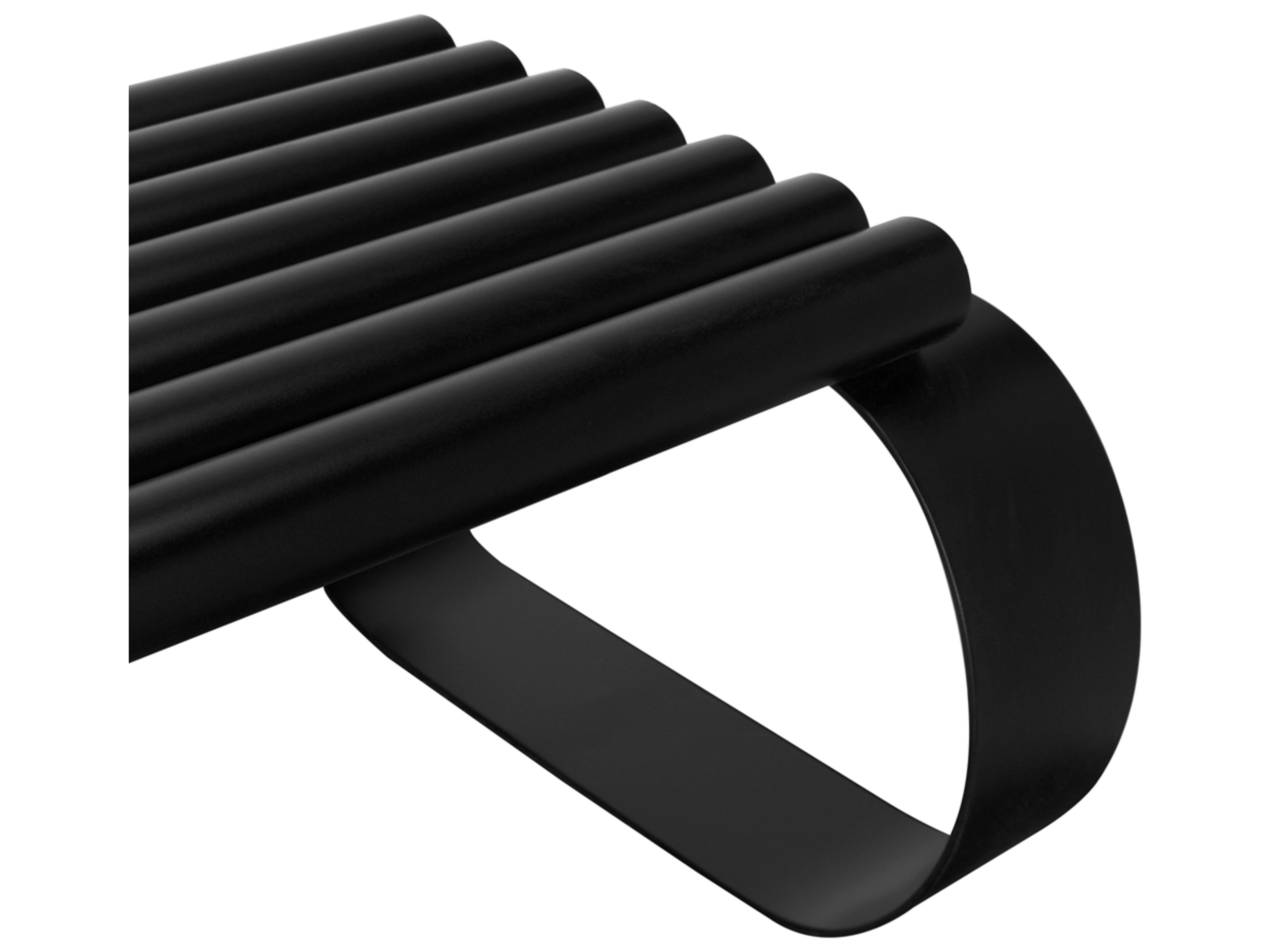 Noir Satish Matte Black Accent Bench