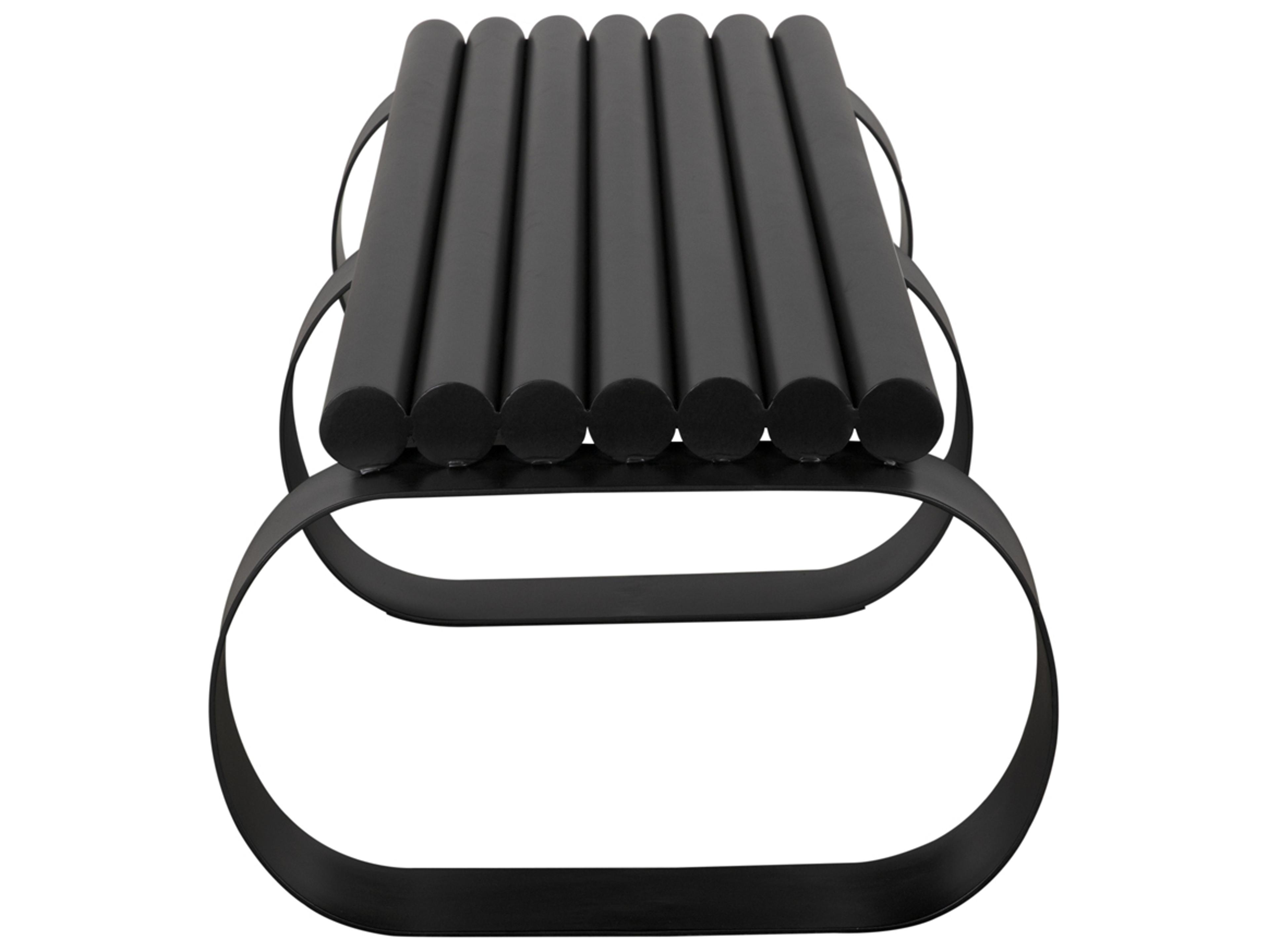 Noir Satish Matte Black Accent Bench