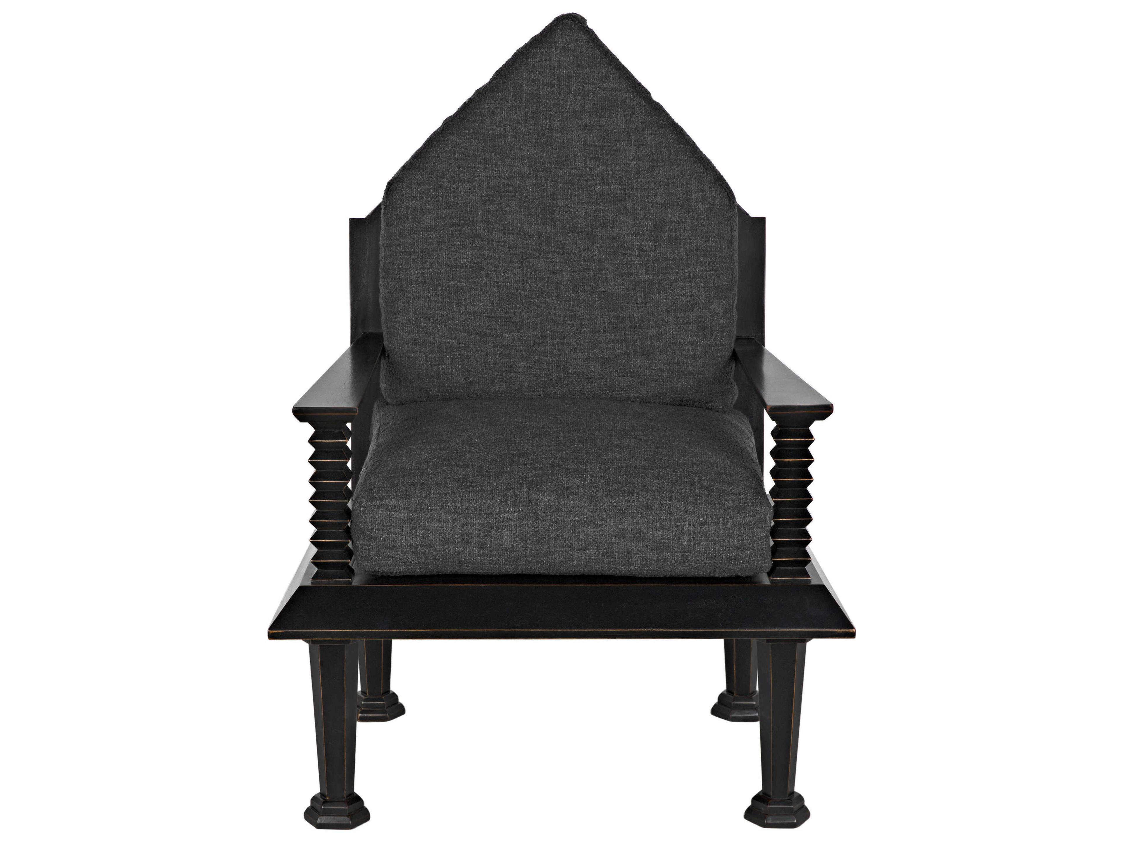 Noir Black Fabric Accent Chair