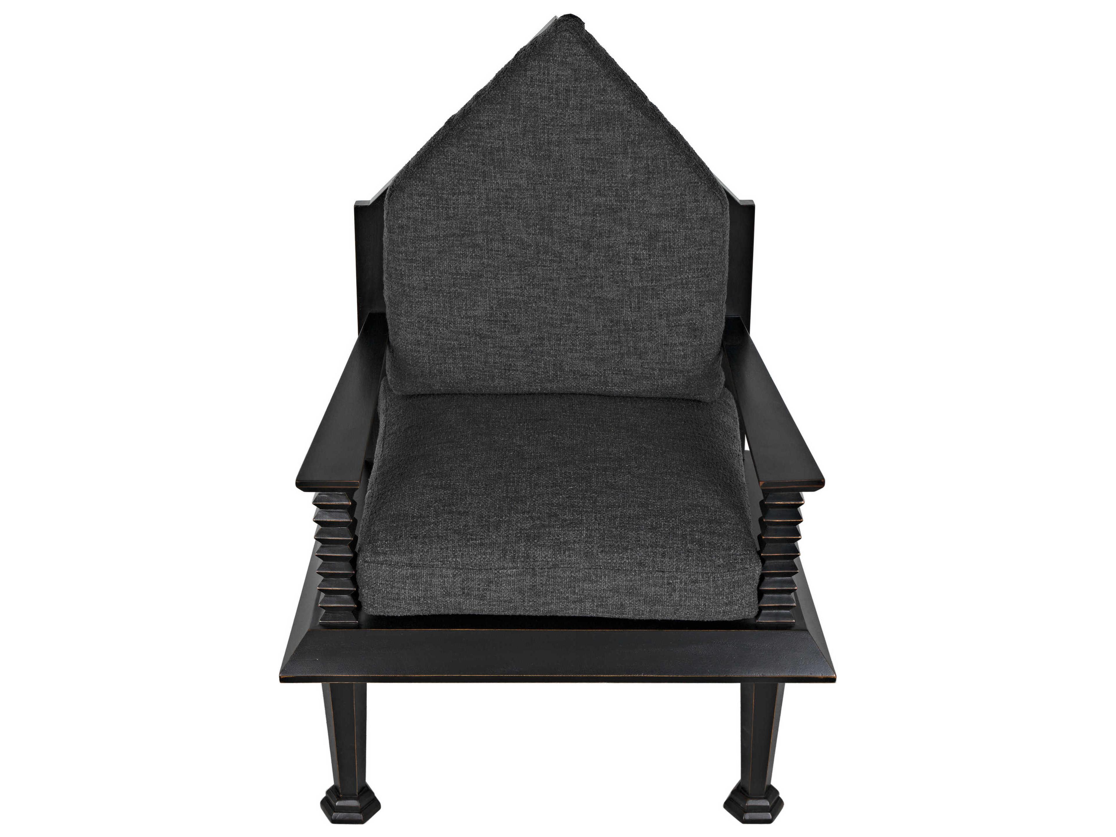 Noir Black Fabric Accent Chair
