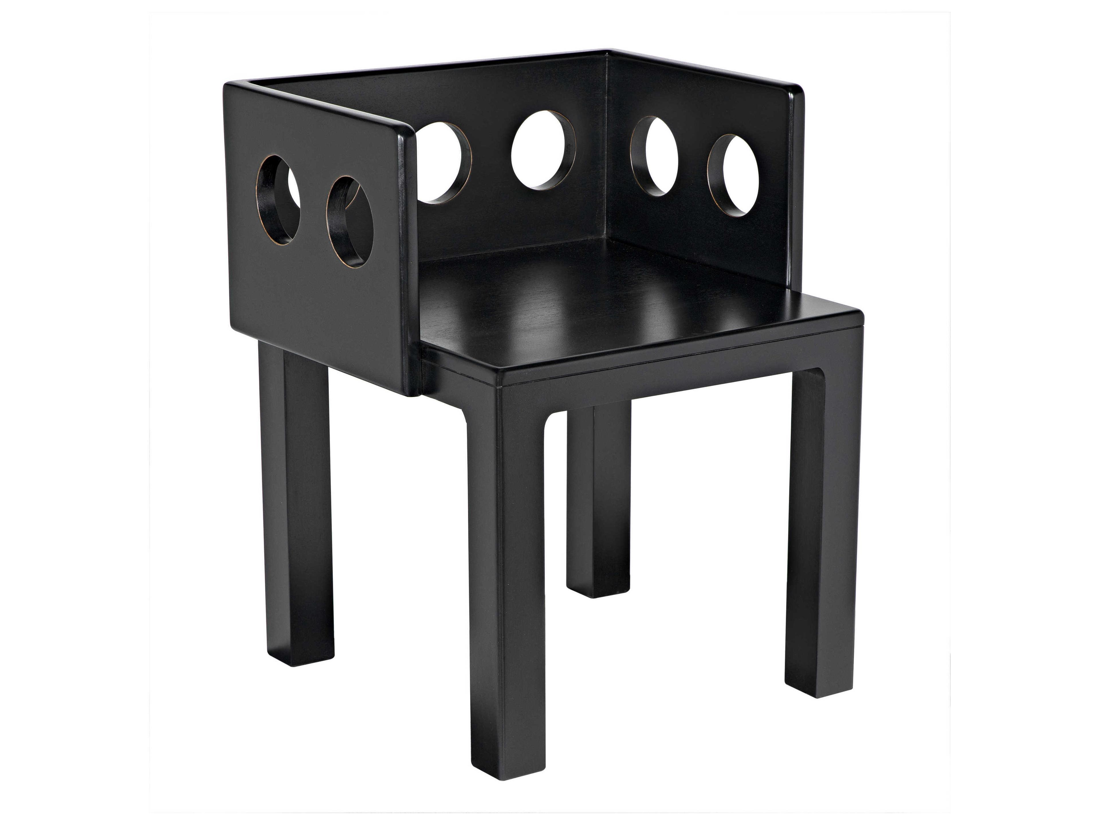 Noir Elton Black Accent Chair