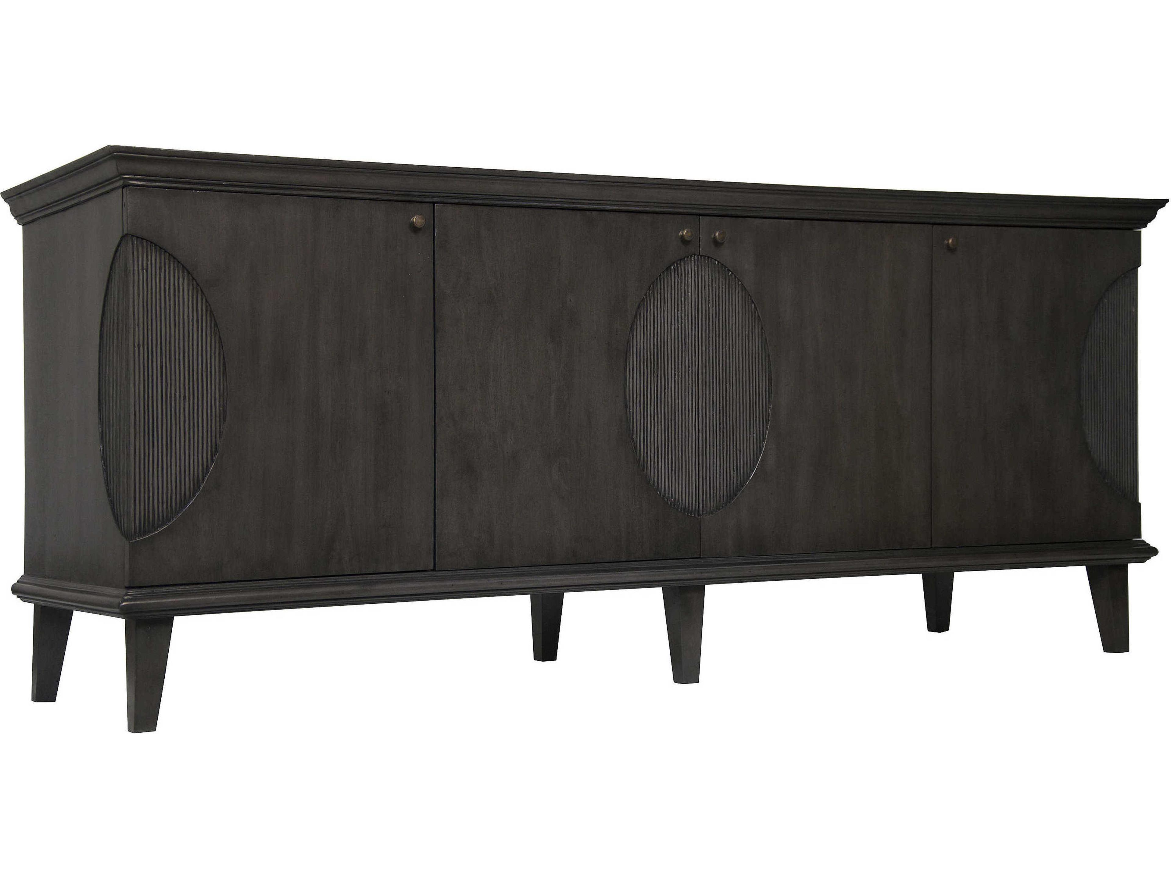 74" Mahogany Wood Pale Sideboard