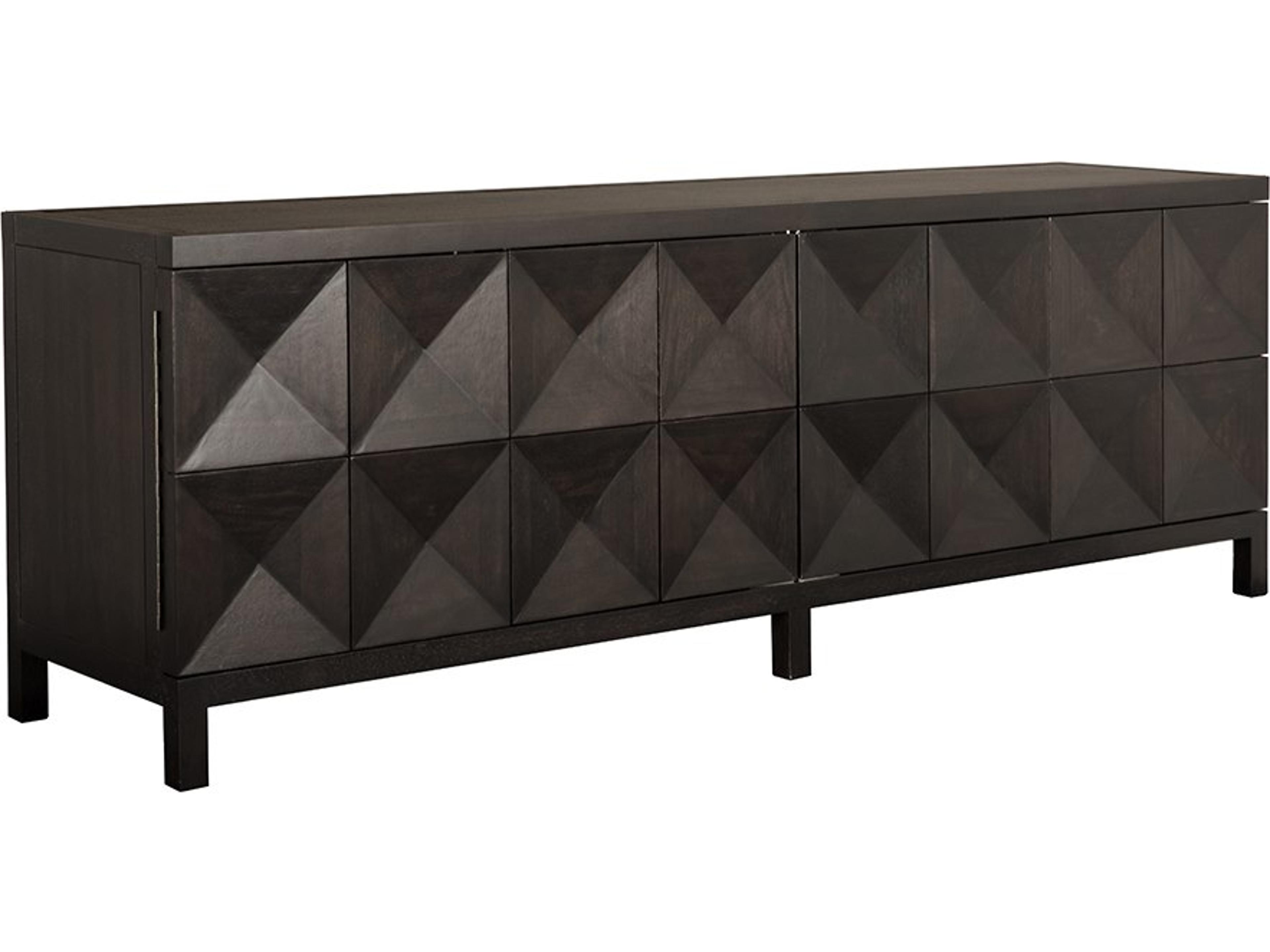 Quadrant 96" Walnut Wood Ebony Sideboard