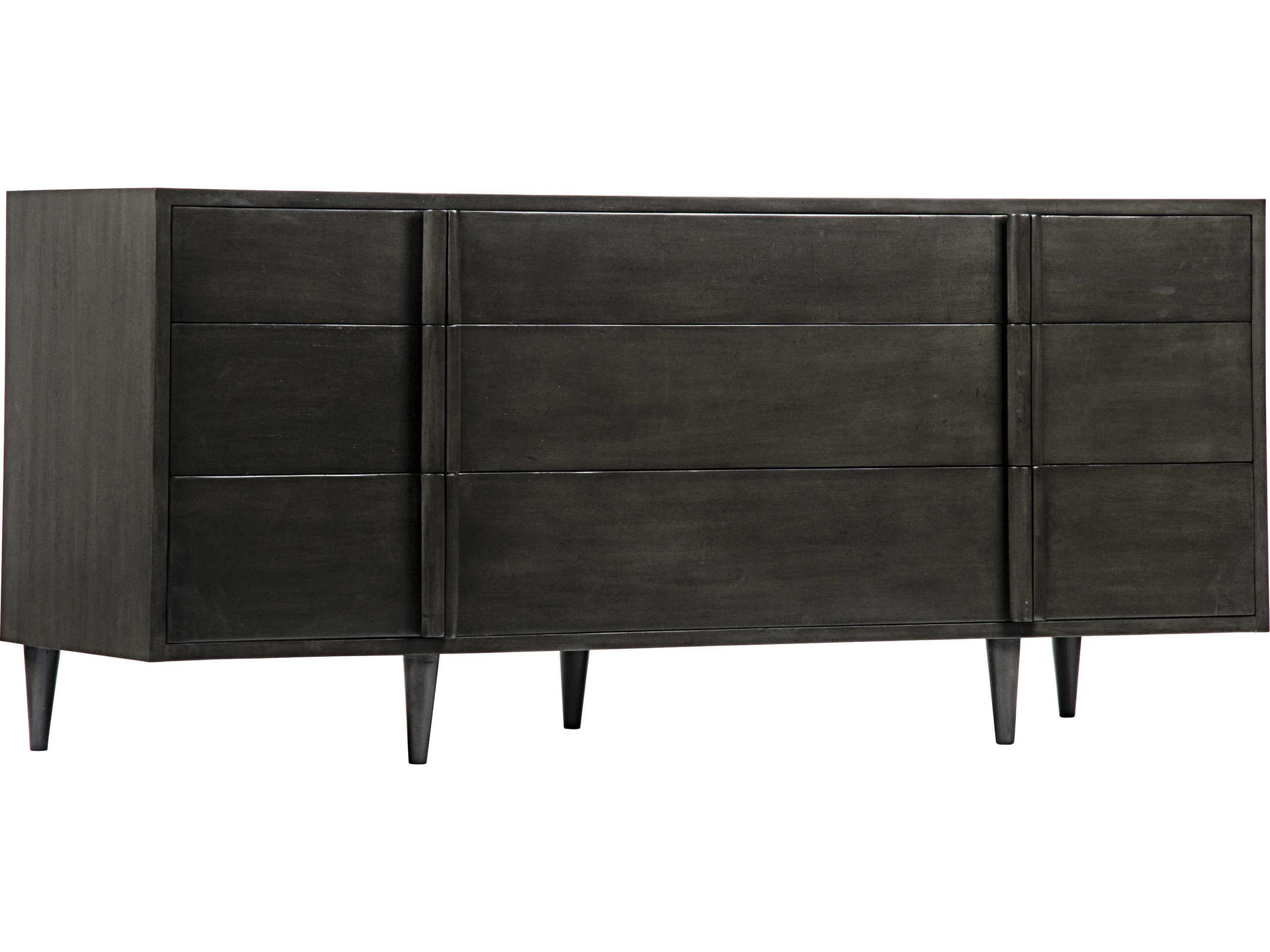 Bedroom Storage Morten 9-Drawers Gray Mahogany Wood Dresser