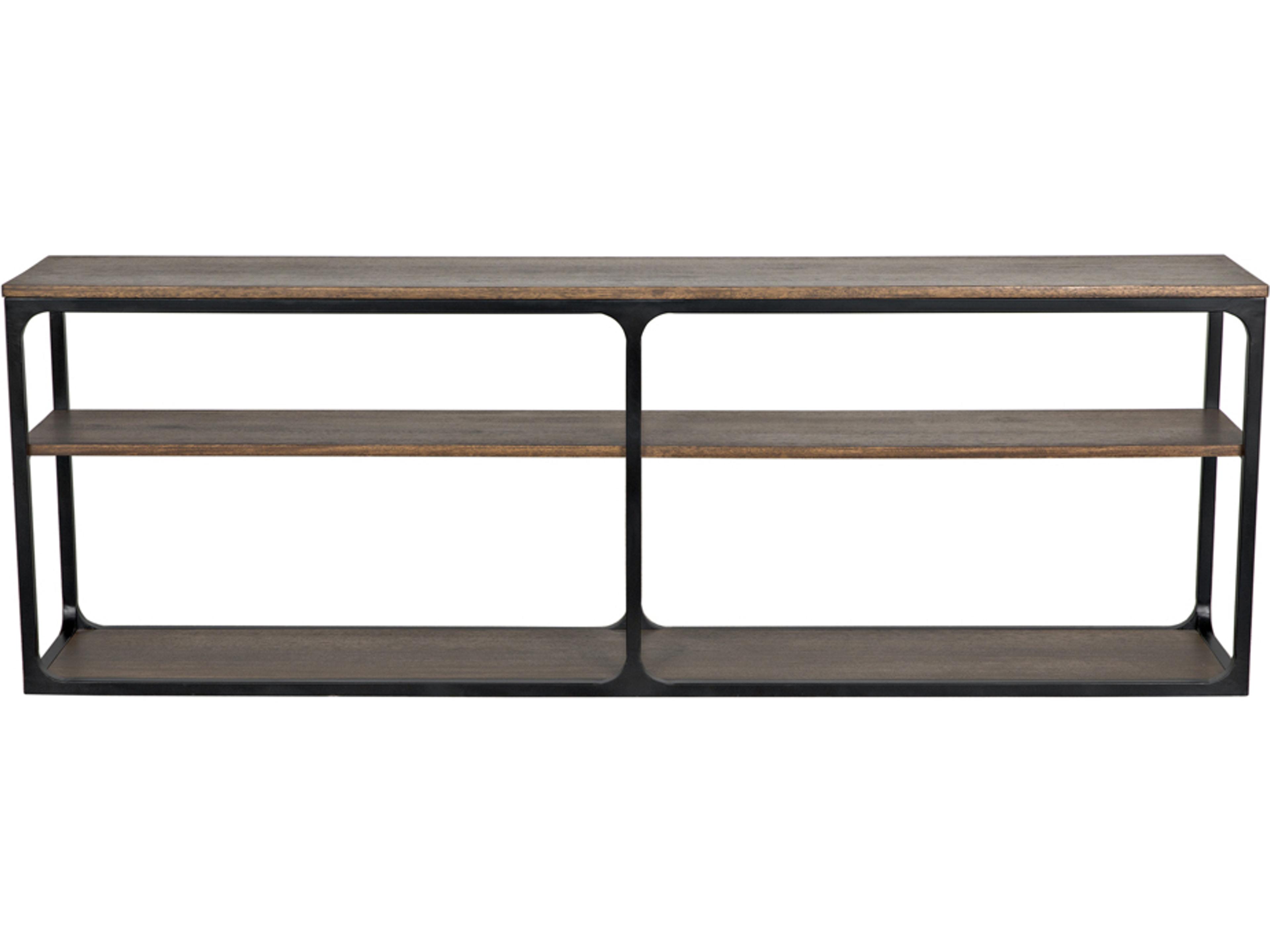 Noir Novie Rectangular Wood Console Table