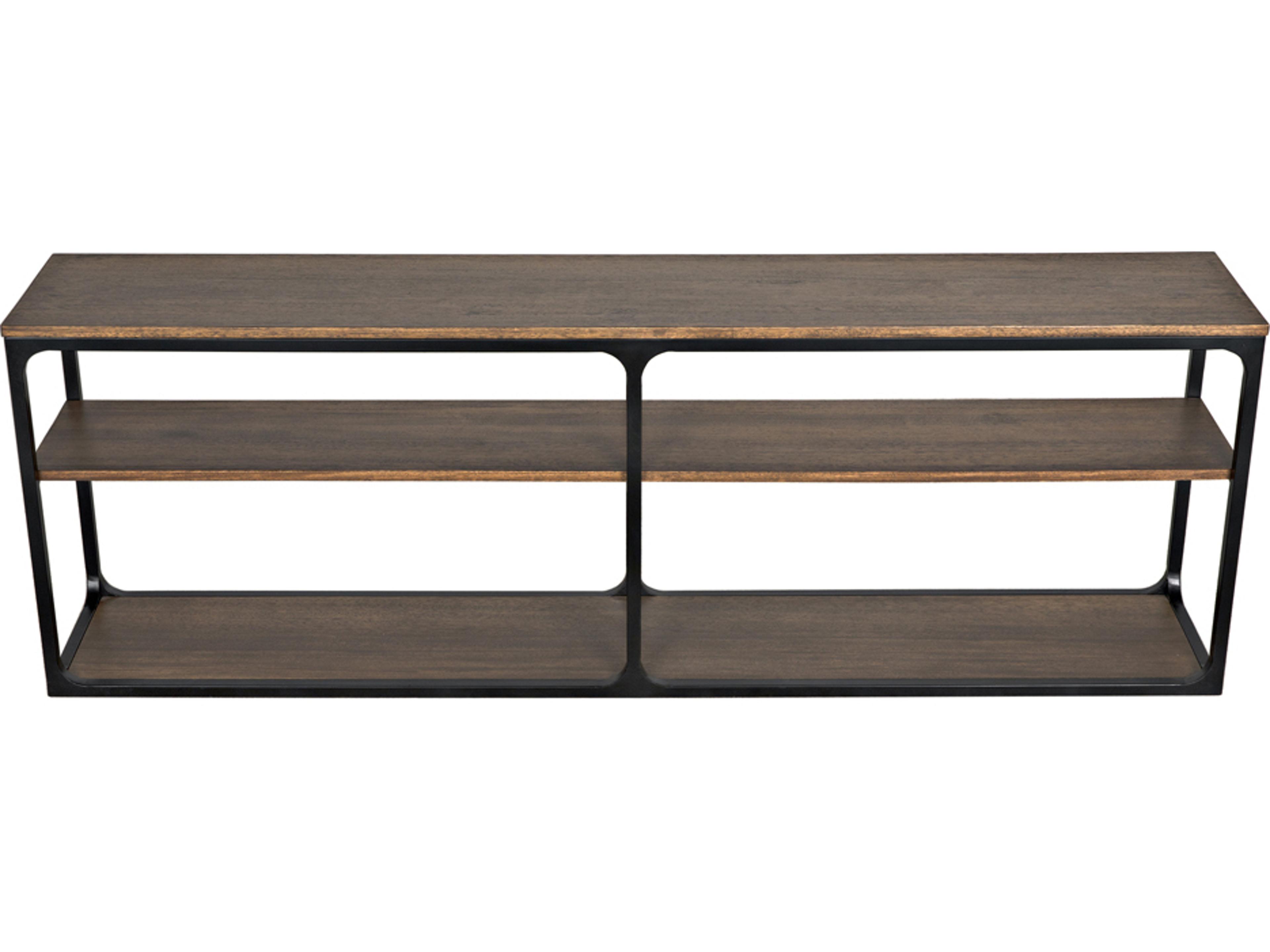 Noir Novie Rectangular Wood Console Table