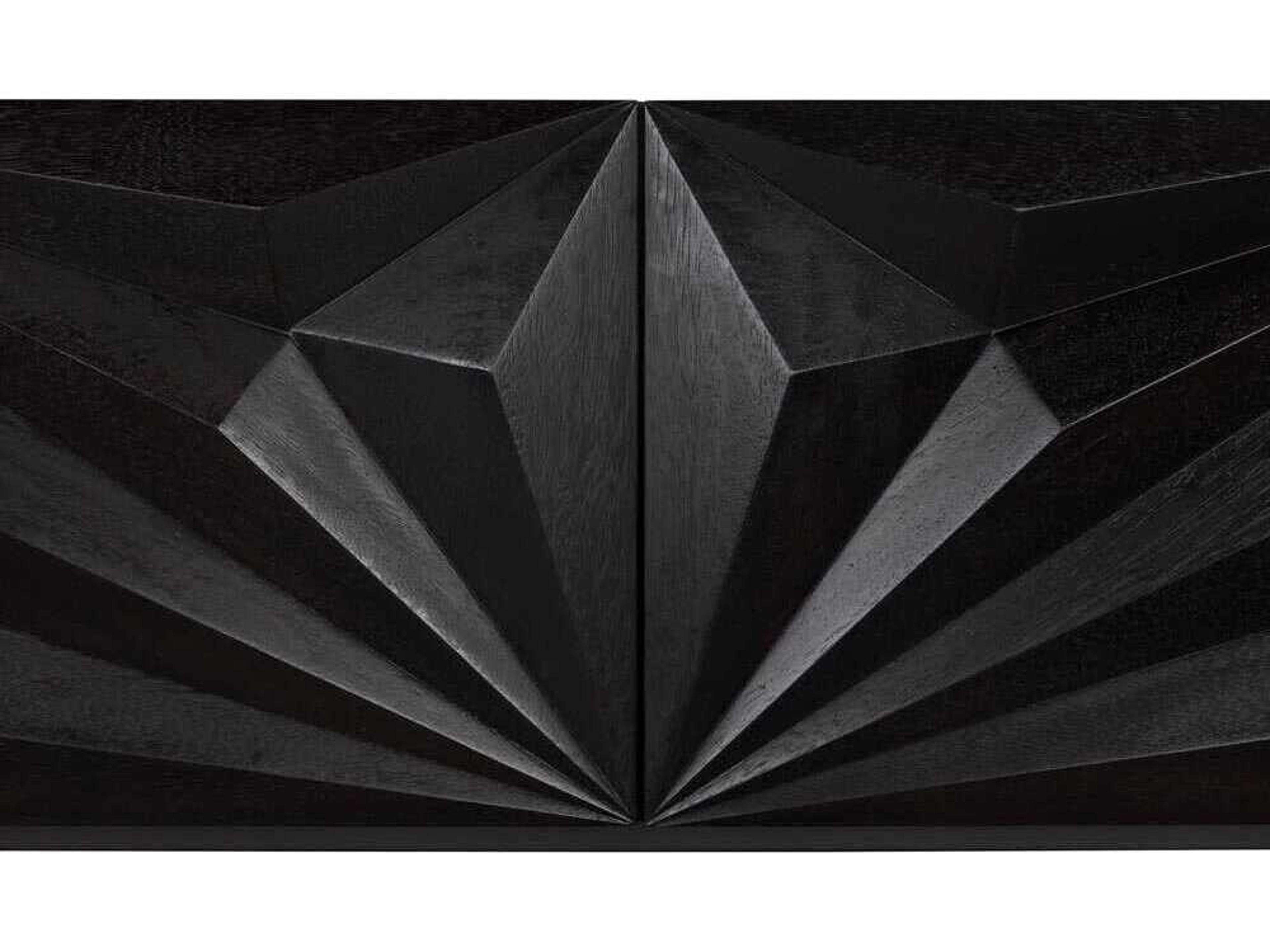 Noir Rectangular Wood Ebony Walnut Zurich Console Table