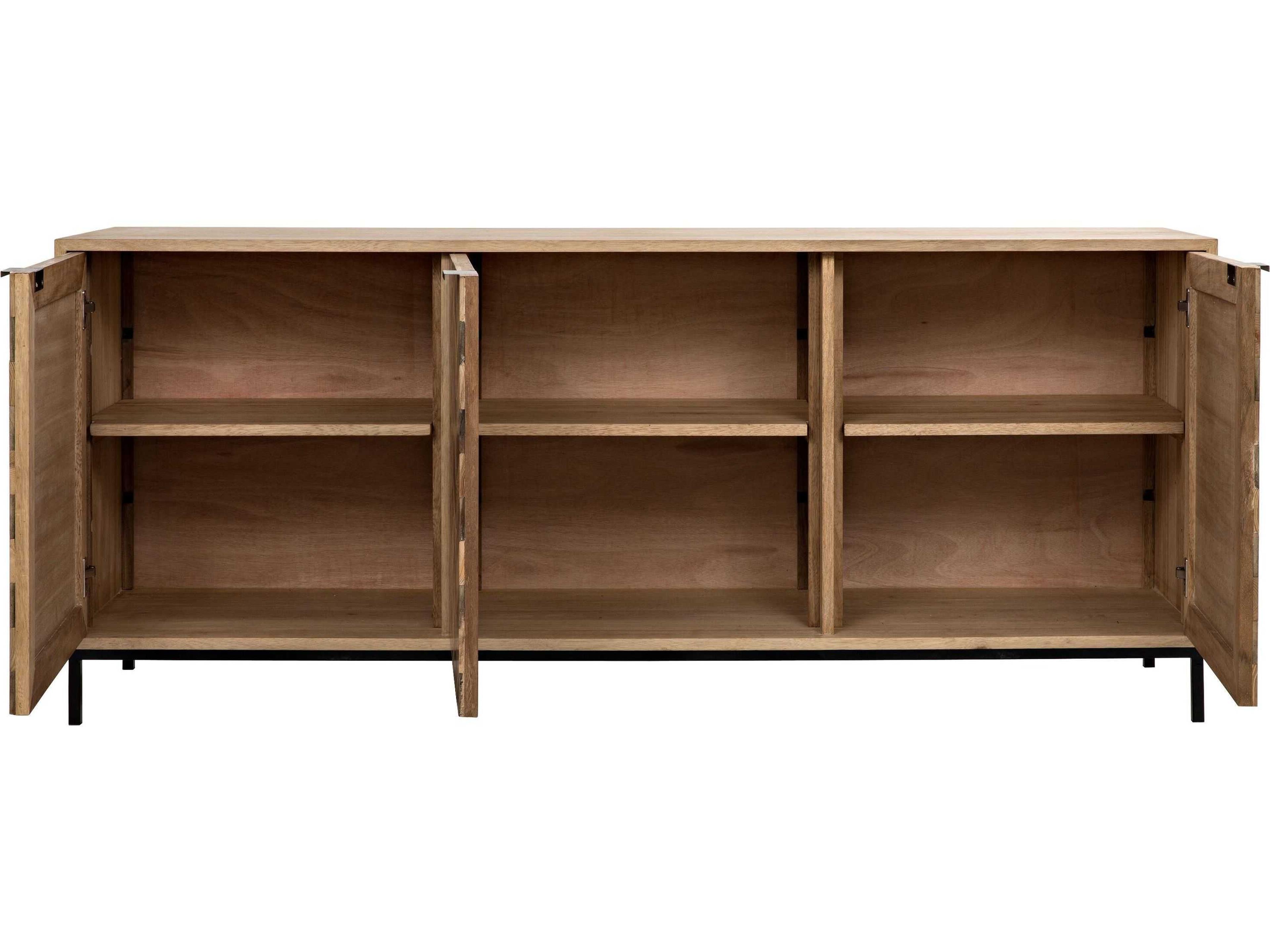 Noir 76" Walnut Wood Washed Sideboard